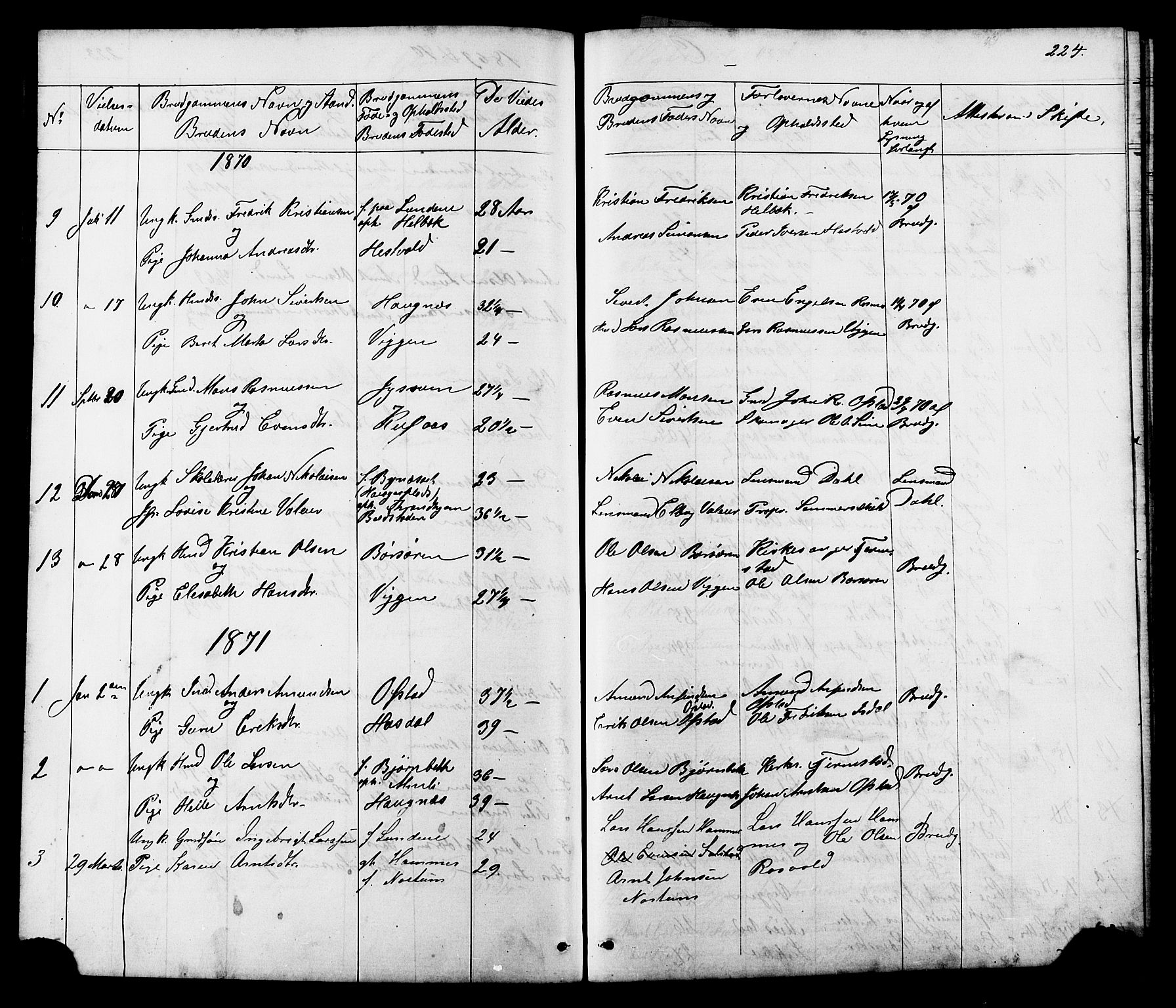 Ministerialprotokoller, klokkerbøker og fødselsregistre - Sør-Trøndelag, AV/SAT-A-1456/665/L0777: Parish register (copy) no. 665C02, 1867-1915, p. 224