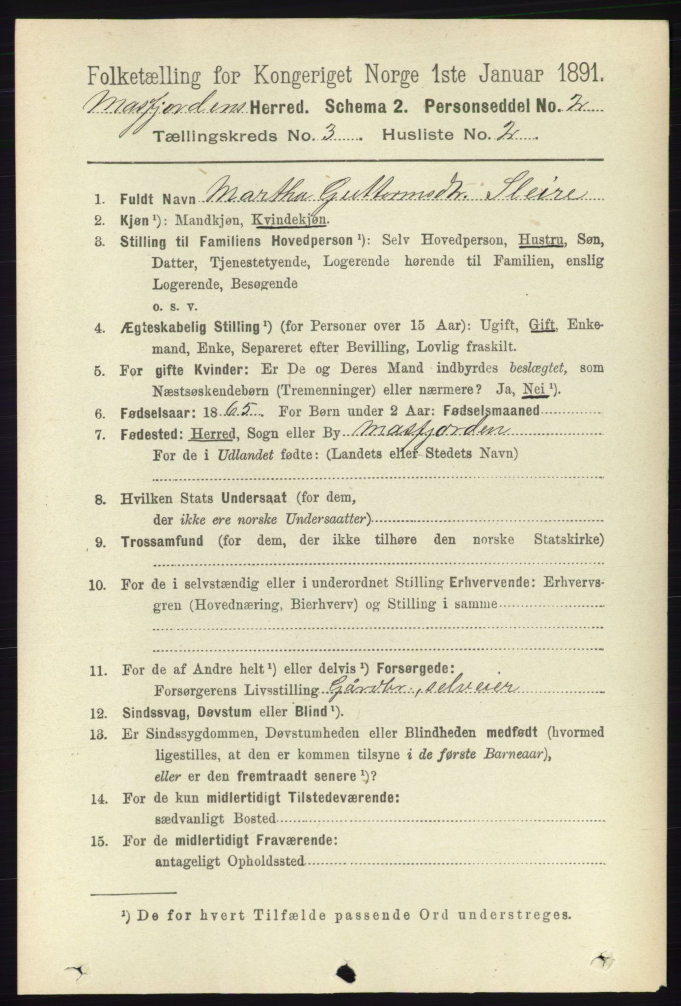 RA, 1891 census for 1266 Masfjorden, 1891, p. 532