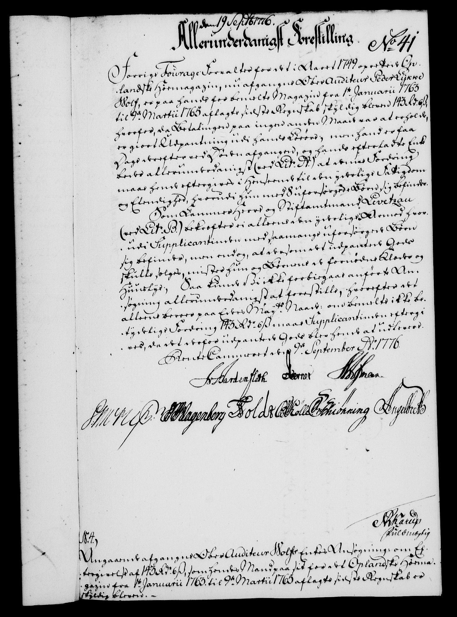 Rentekammeret, Kammerkanselliet, RA/EA-3111/G/Gf/Gfa/L0058: Norsk relasjons- og resolusjonsprotokoll (merket RK 52.58), 1776, p. 167