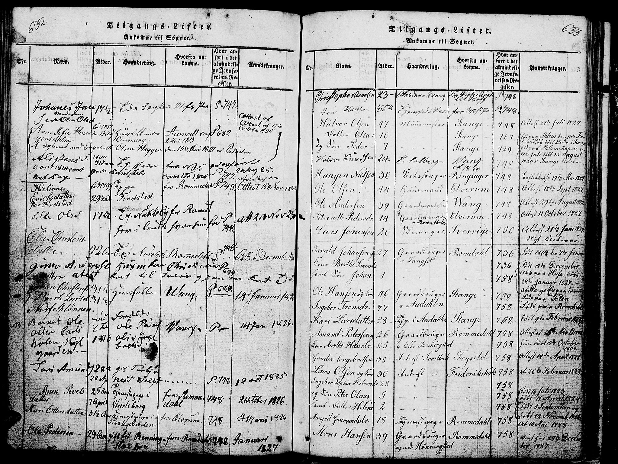 Løten prestekontor, AV/SAH-PREST-022/L/La/L0001: Parish register (copy) no. 1, 1812-1832, p. 632-633