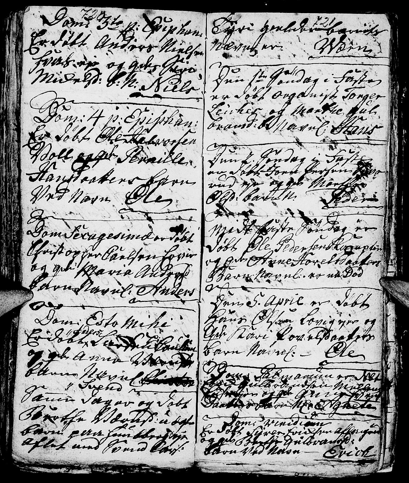Nes prestekontor, Hedmark, SAH/PREST-020/L/La/L0001: Parish register (copy) no. 1, 1663-1784, p. 720-721