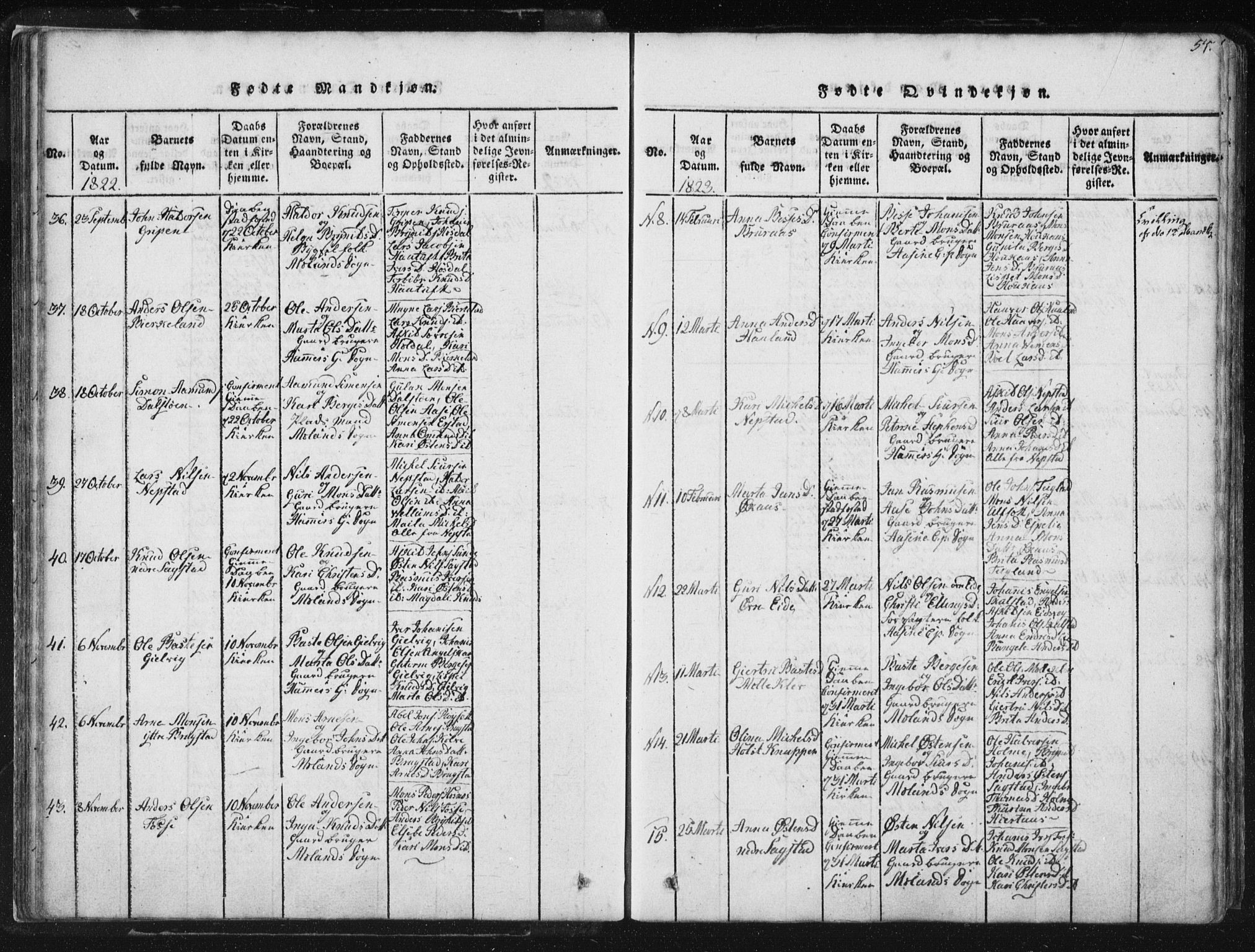 Hamre sokneprestembete, AV/SAB-A-75501/H/Ha/Haa/Haaa/L0010: Parish register (official) no. A 10, 1816-1826, p. 54