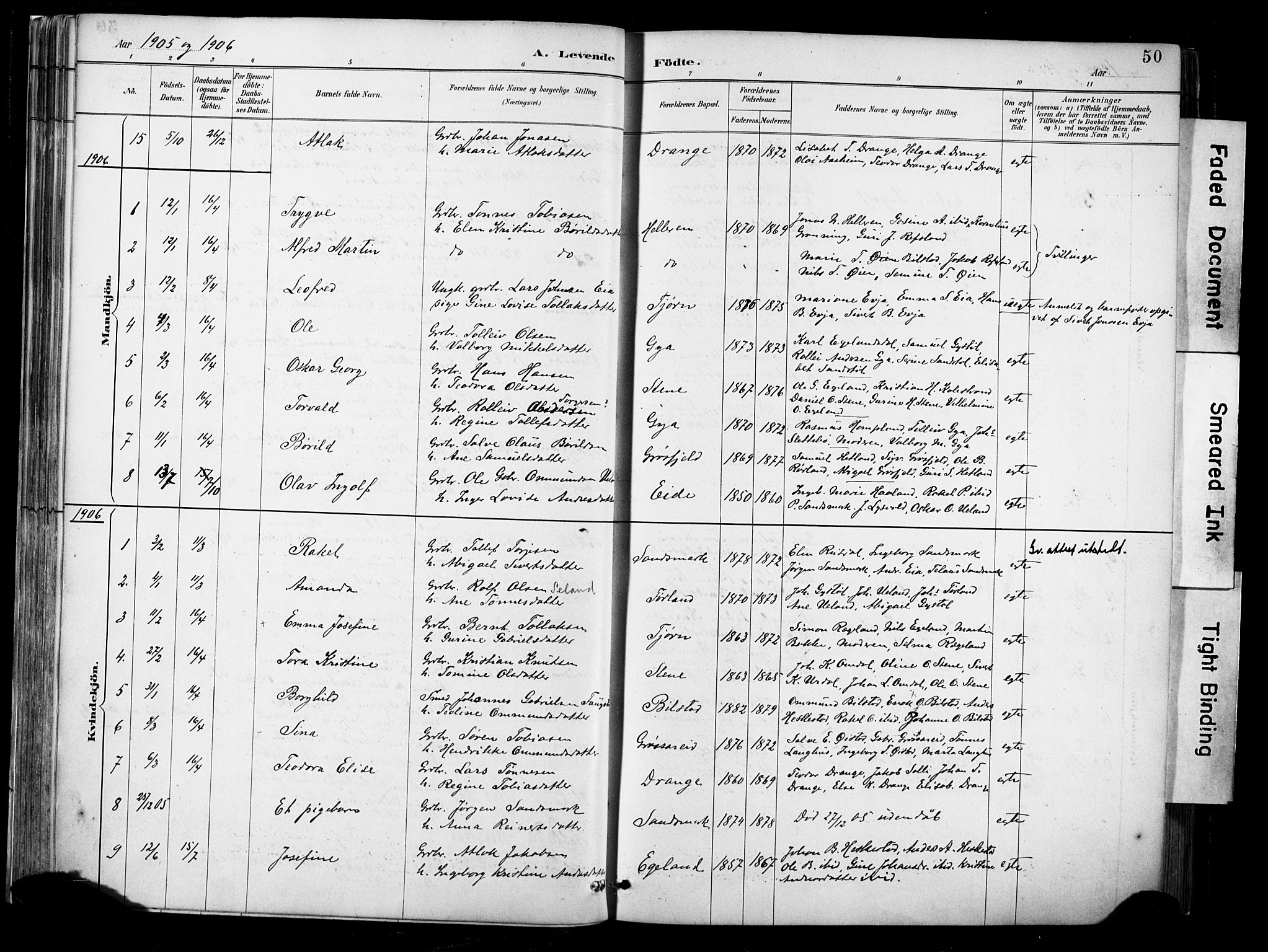 Lund sokneprestkontor, AV/SAST-A-101809/S06/L0012: Parish register (official) no. A 11, 1887-1921, p. 50