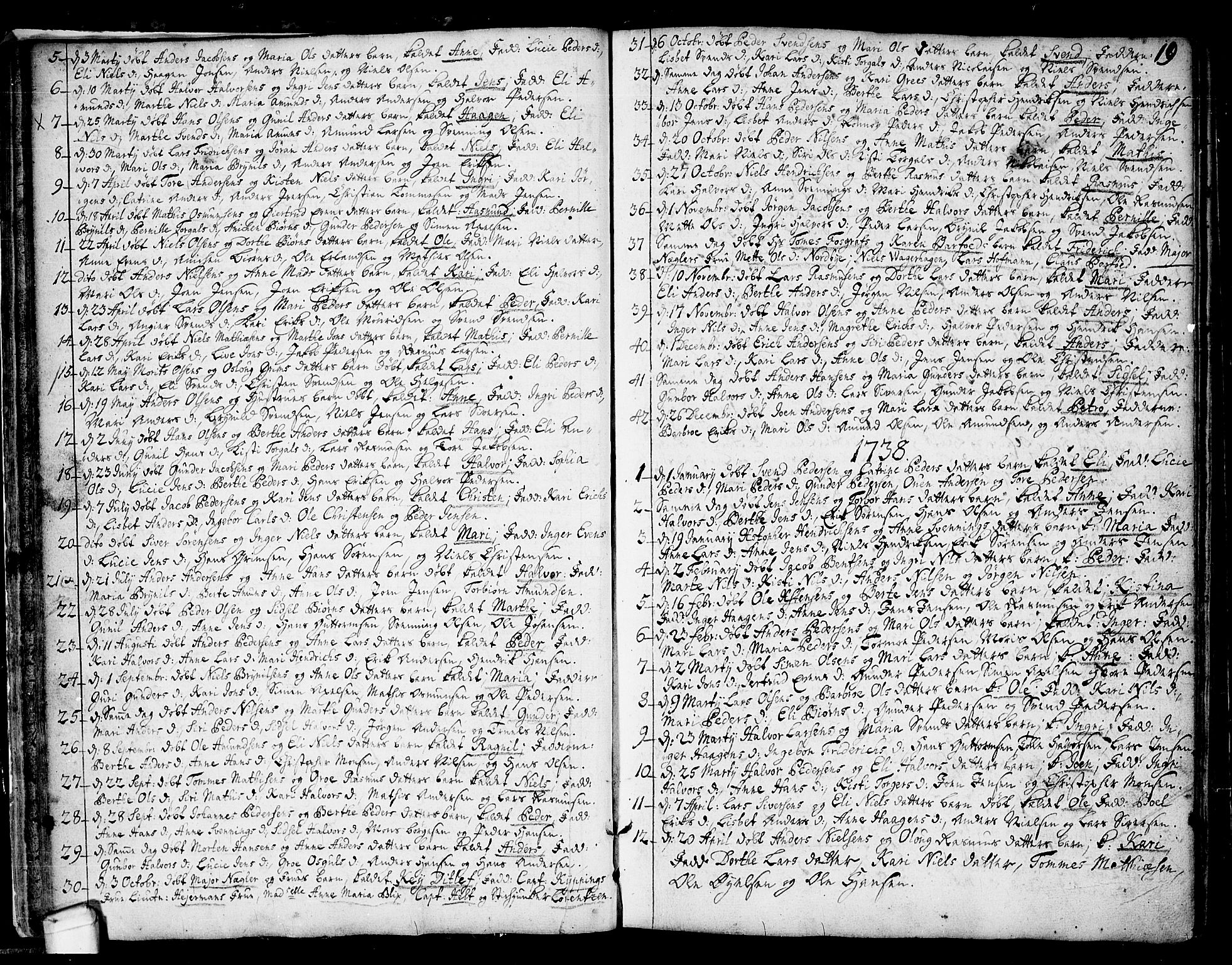 Idd prestekontor Kirkebøker, SAO/A-10911/F/Fa/L0001: Parish register (official) no. I 1, 1720-1769, p. 19