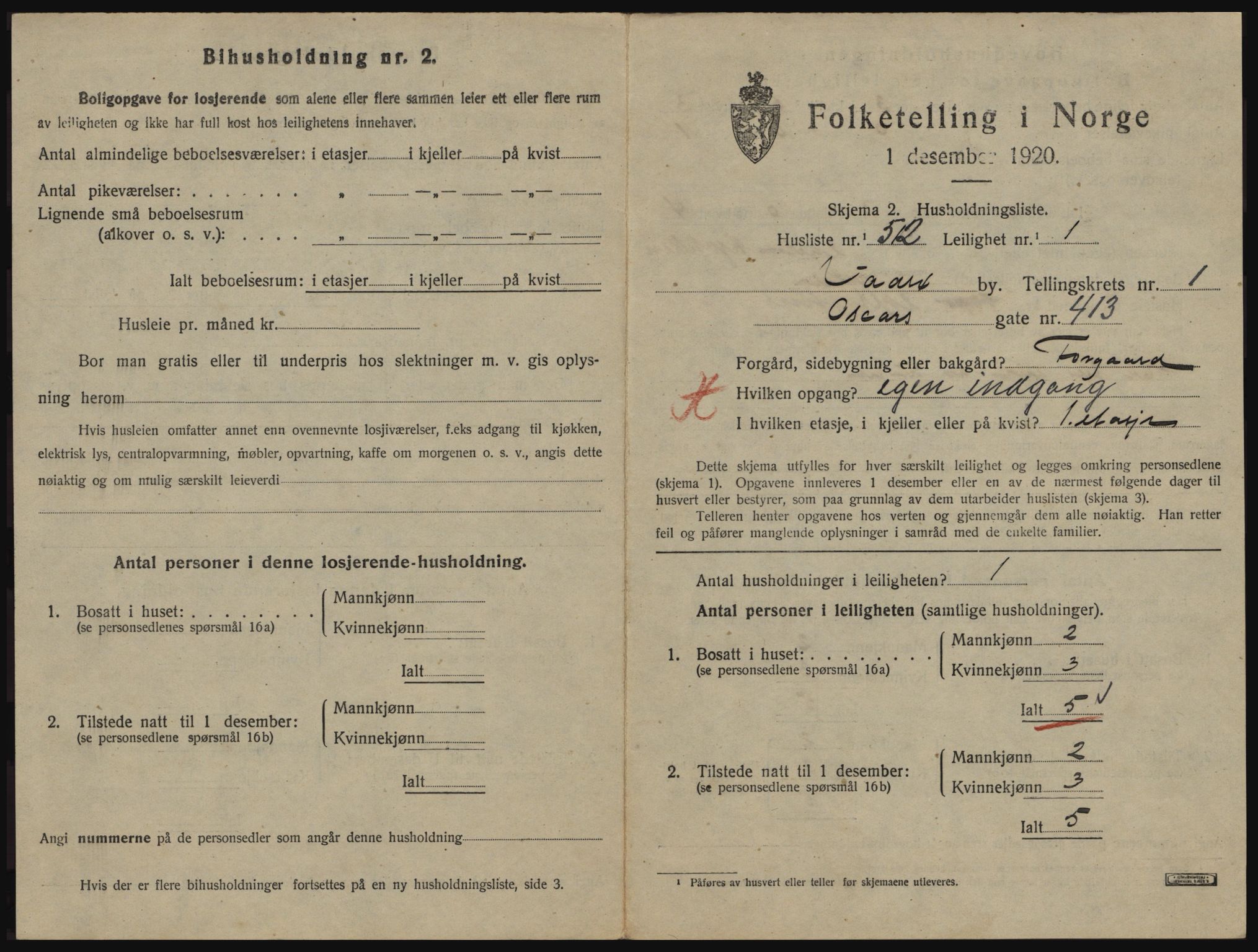 SATØ, 1920 census for Vadsø, 1920, p. 710
