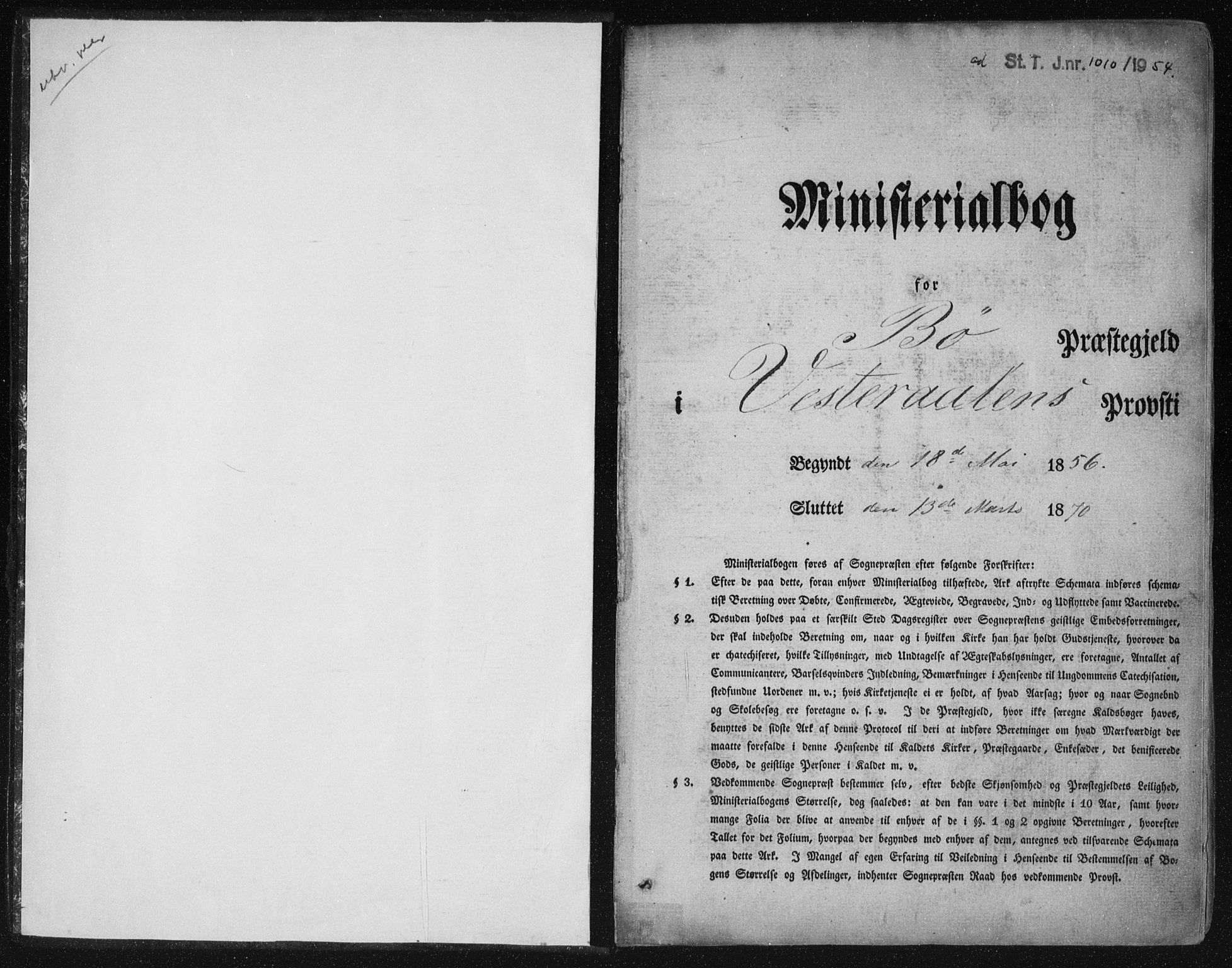 Ministerialprotokoller, klokkerbøker og fødselsregistre - Nordland, SAT/A-1459/891/L1300: Parish register (official) no. 891A05, 1856-1870