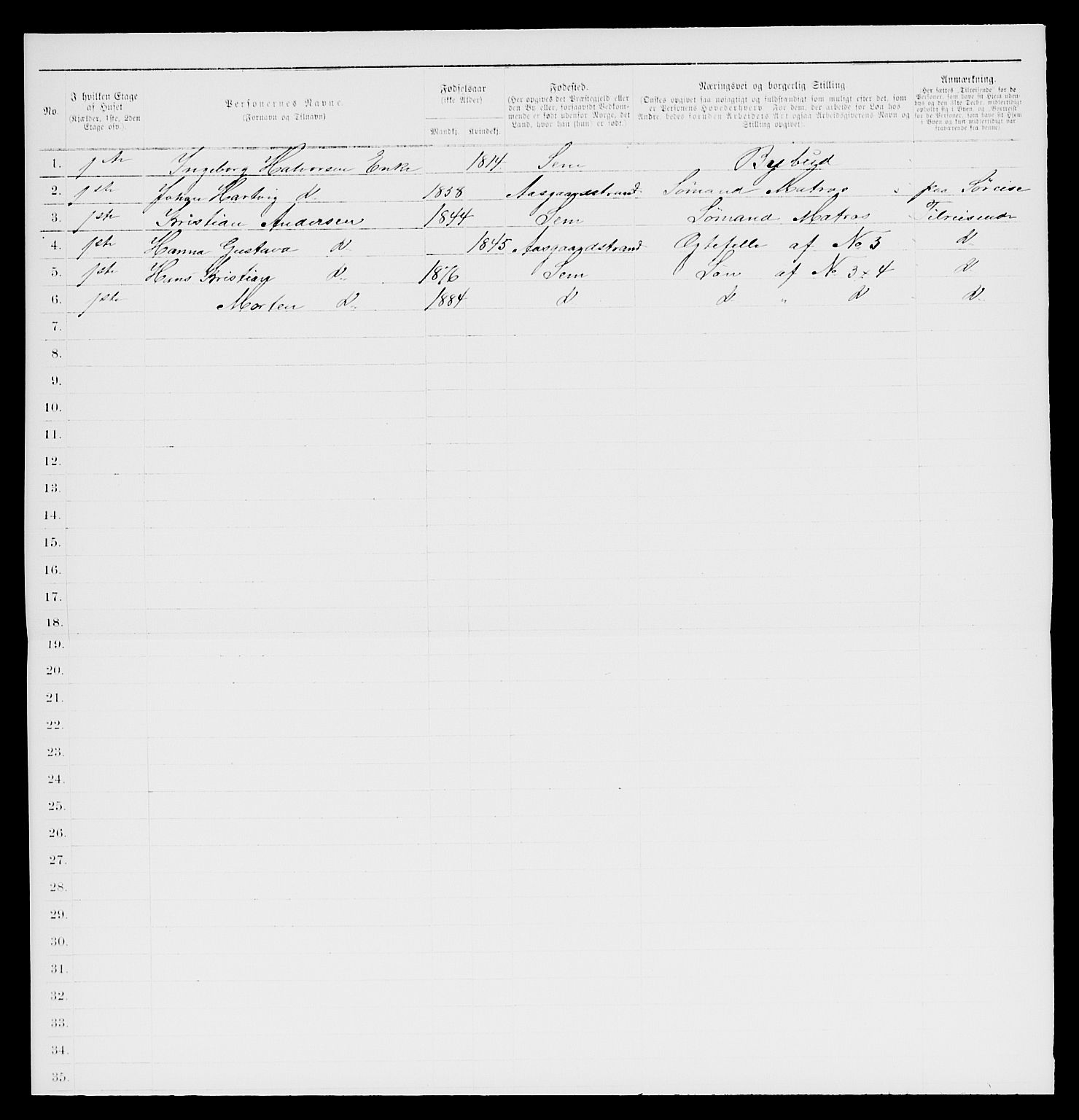 SAKO, 1885 census for 0704 Åsgårdstrand, 1885, p. 76