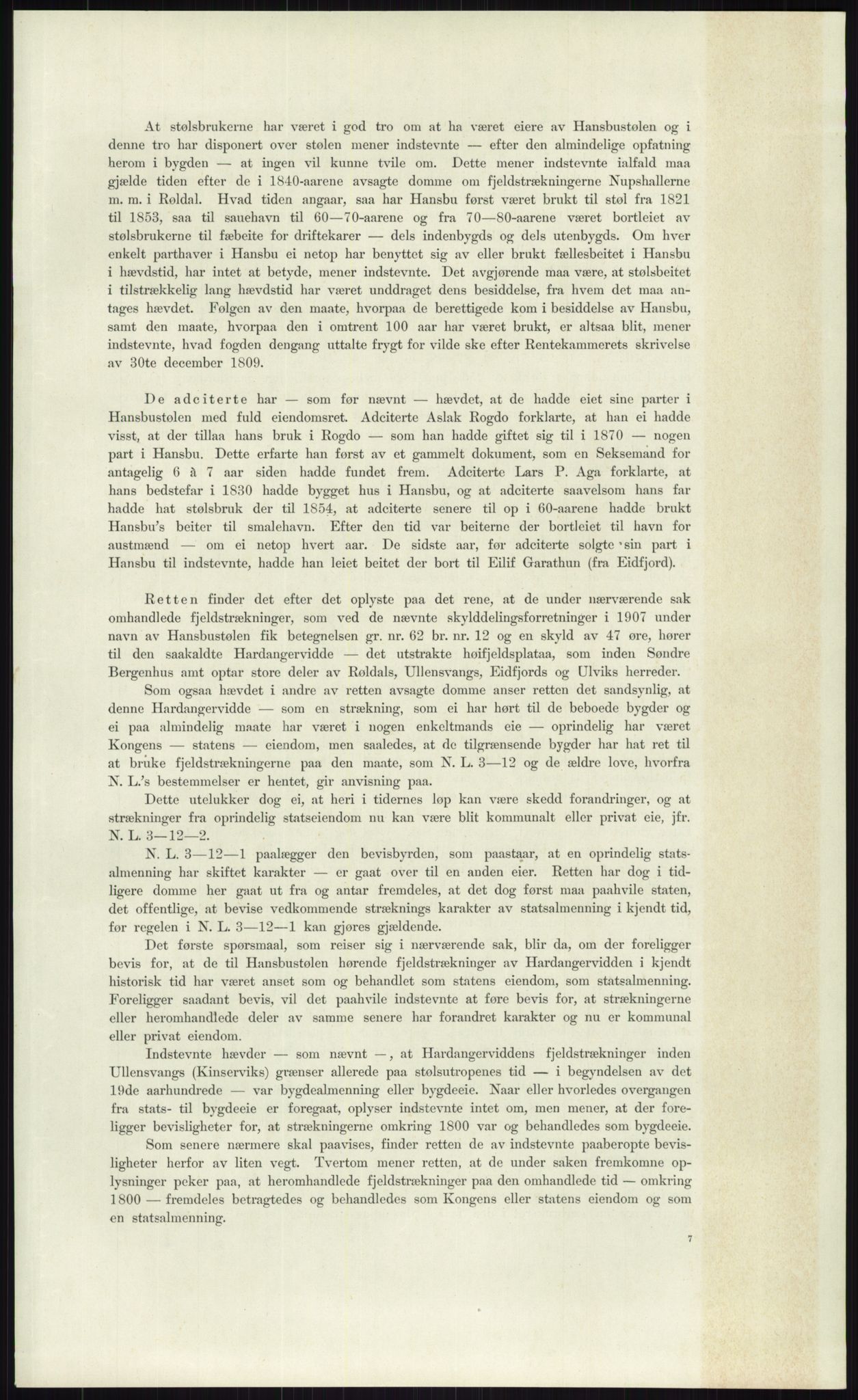 Høyfjellskommisjonen, AV/RA-S-1546/X/Xa/L0001: Nr. 1-33, 1909-1953, p. 516