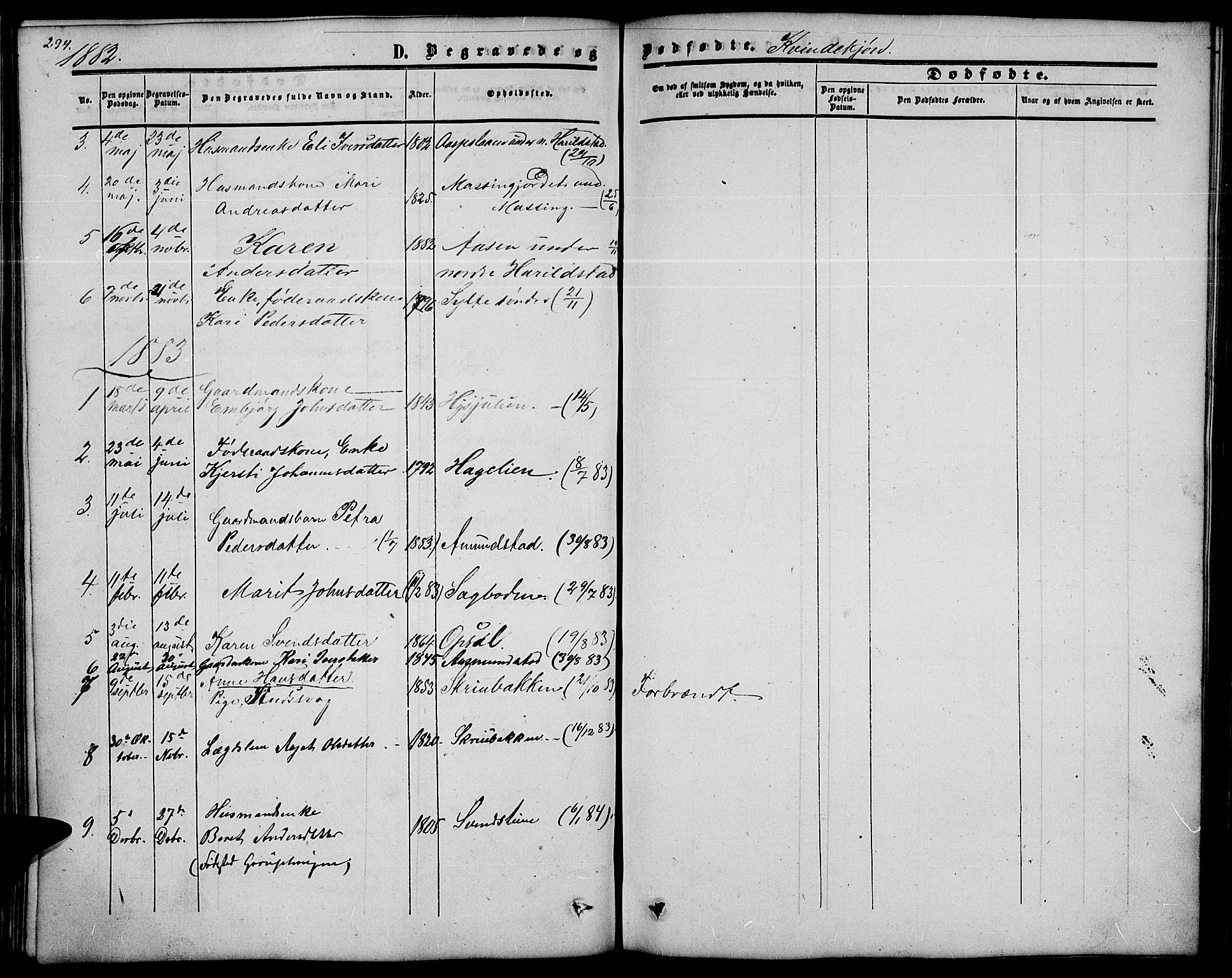 Nord-Fron prestekontor, SAH/PREST-080/H/Ha/Hab/L0002: Parish register (copy) no. 2, 1851-1883, p. 294