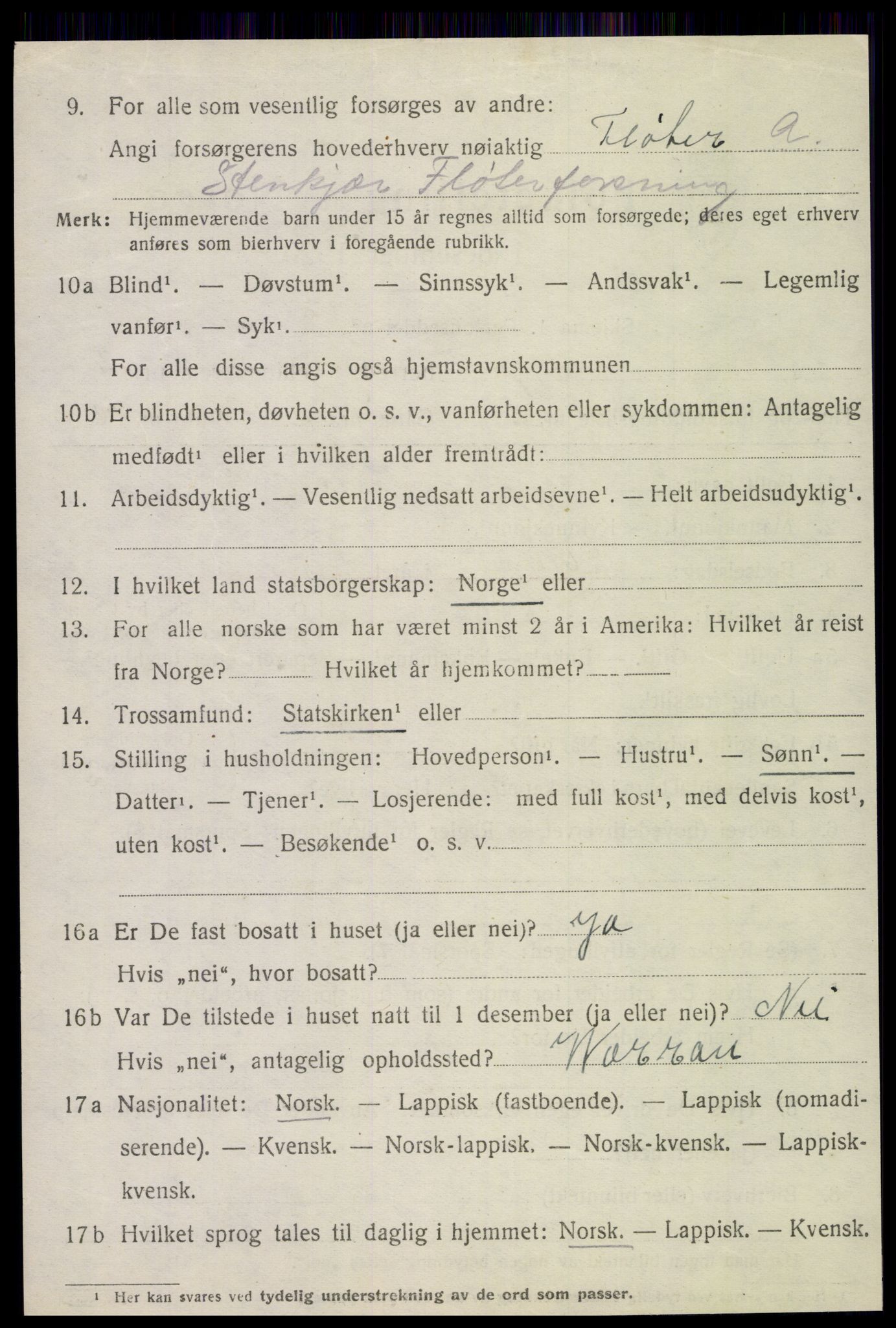 SAT, 1920 census for Egge, 1920, p. 1039