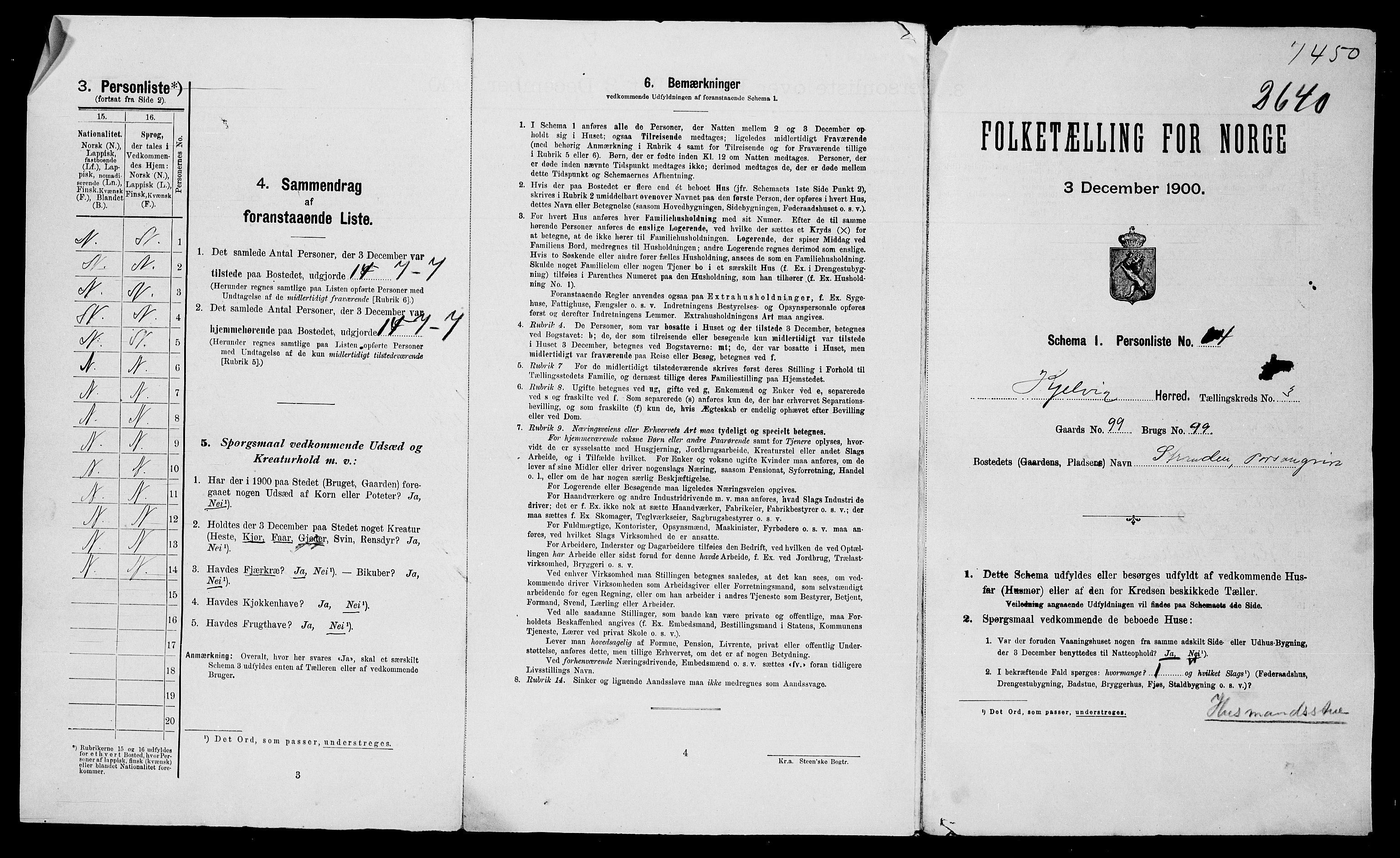 SATØ, 1900 census for Kjelvik, 1900, p. 38