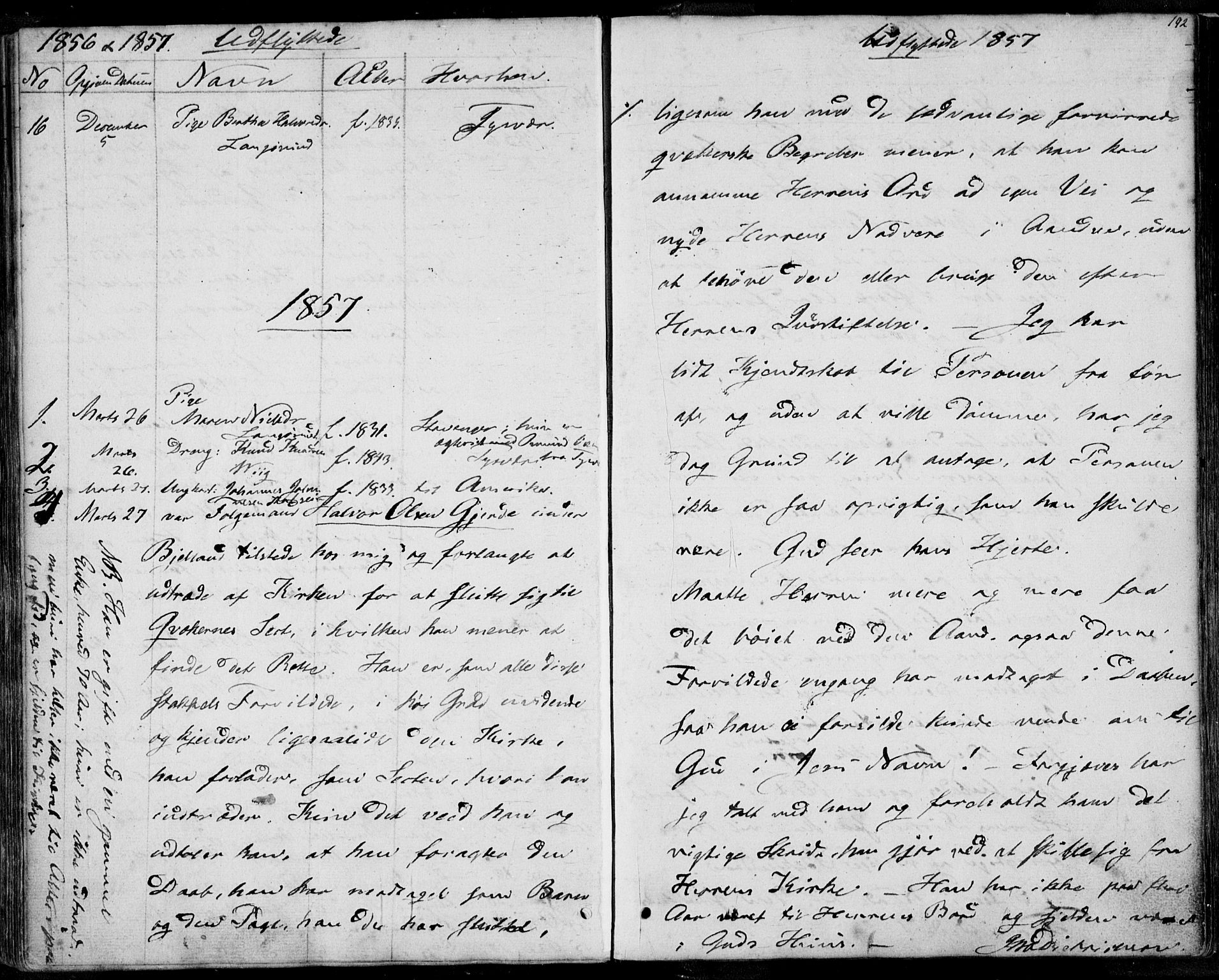Nedstrand sokneprestkontor, SAST/A-101841/01/IV: Parish register (official) no. A 8, 1839-1860, p. 192