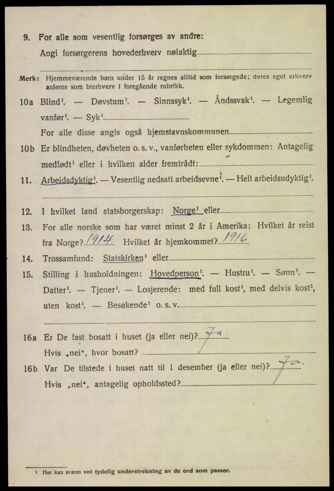 SAK, 1920 census for Spind, 1920, p. 2210