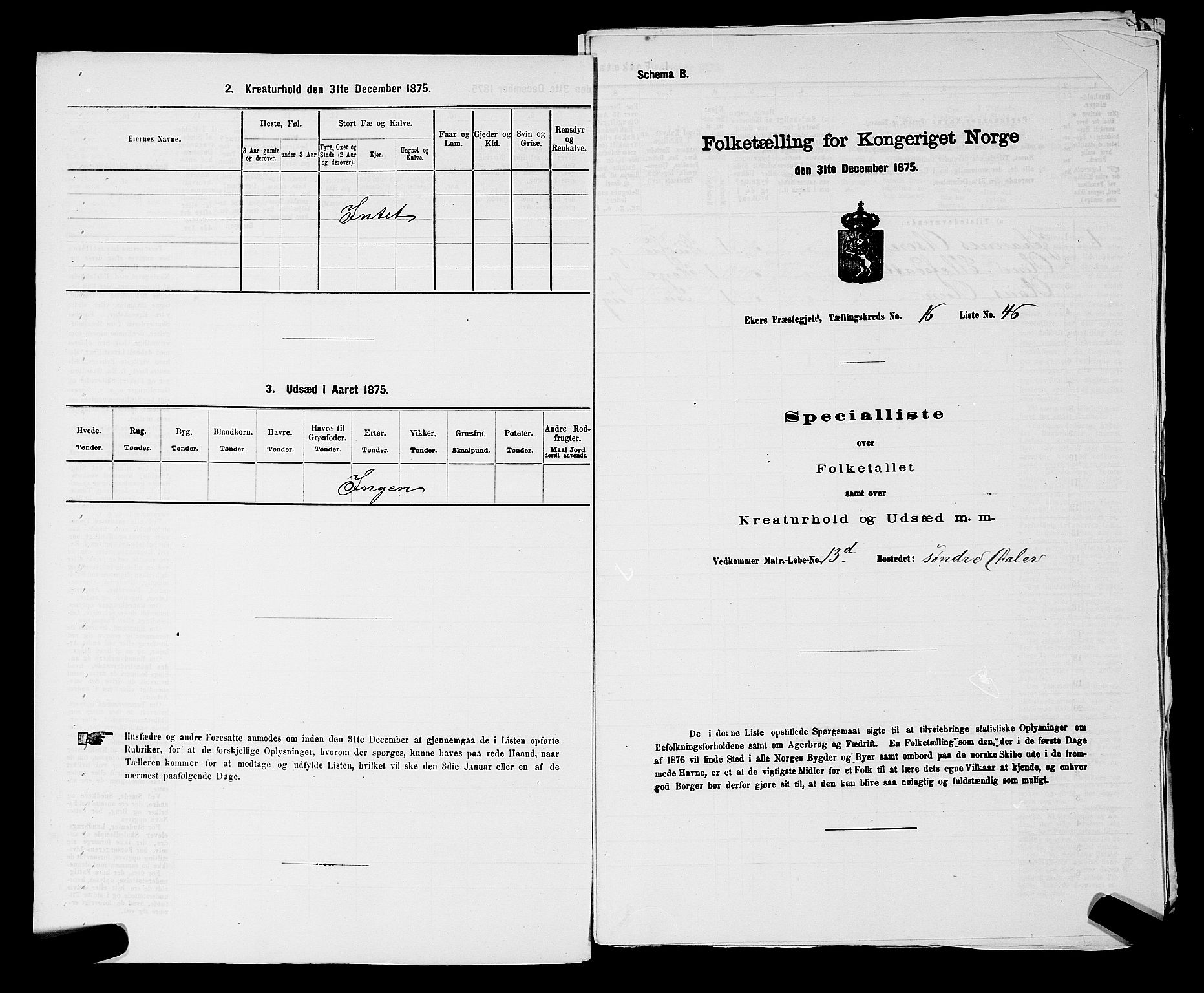 SAKO, 1875 census for 0624P Eiker, 1875, p. 2961