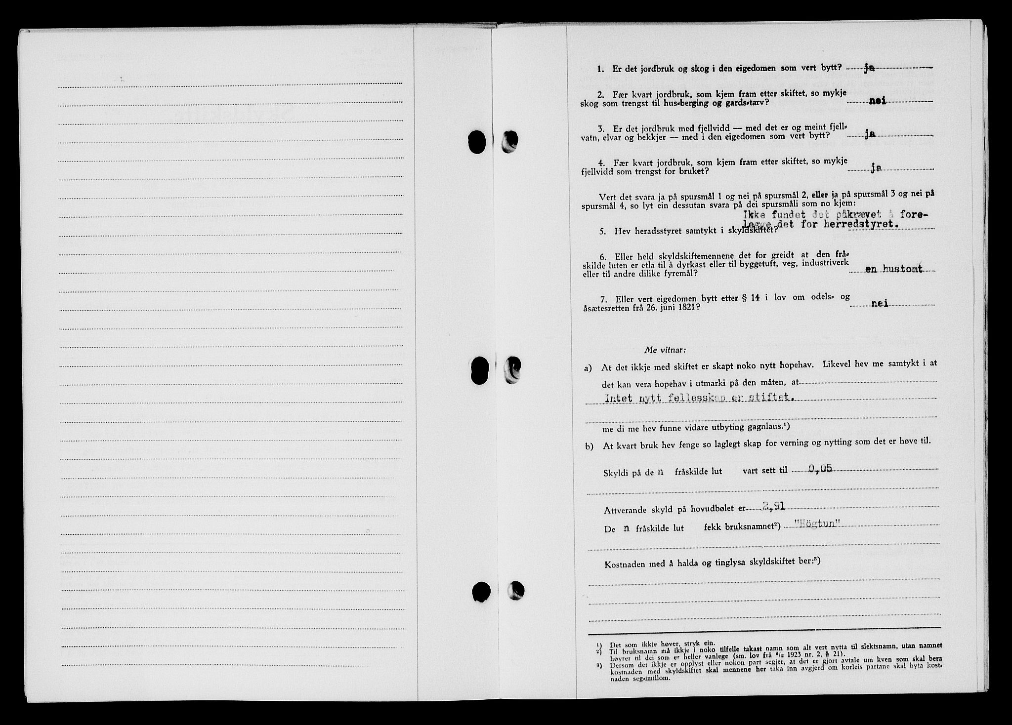 Flekkefjord sorenskriveri, SAK/1221-0001/G/Gb/Gba/L0060: Mortgage book no. A-8, 1945-1946, Diary no: : 335/1946