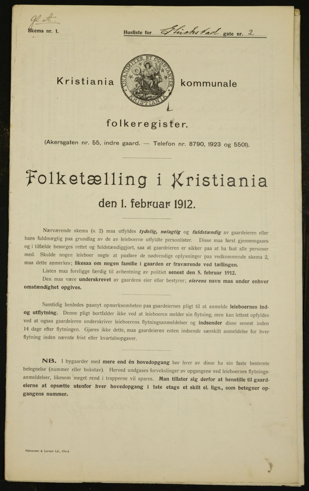 OBA, Municipal Census 1912 for Kristiania, 1912, p. 29179