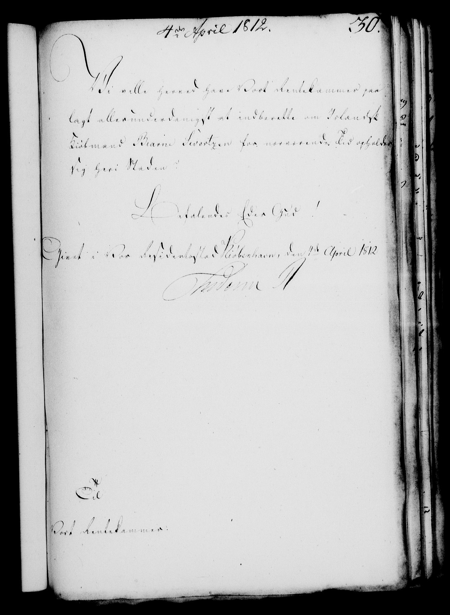 Rentekammeret, Kammerkanselliet, RA/EA-3111/G/Gf/Gfa/L0094: Norsk relasjons- og resolusjonsprotokoll (merket RK 52.94), 1812, p. 130