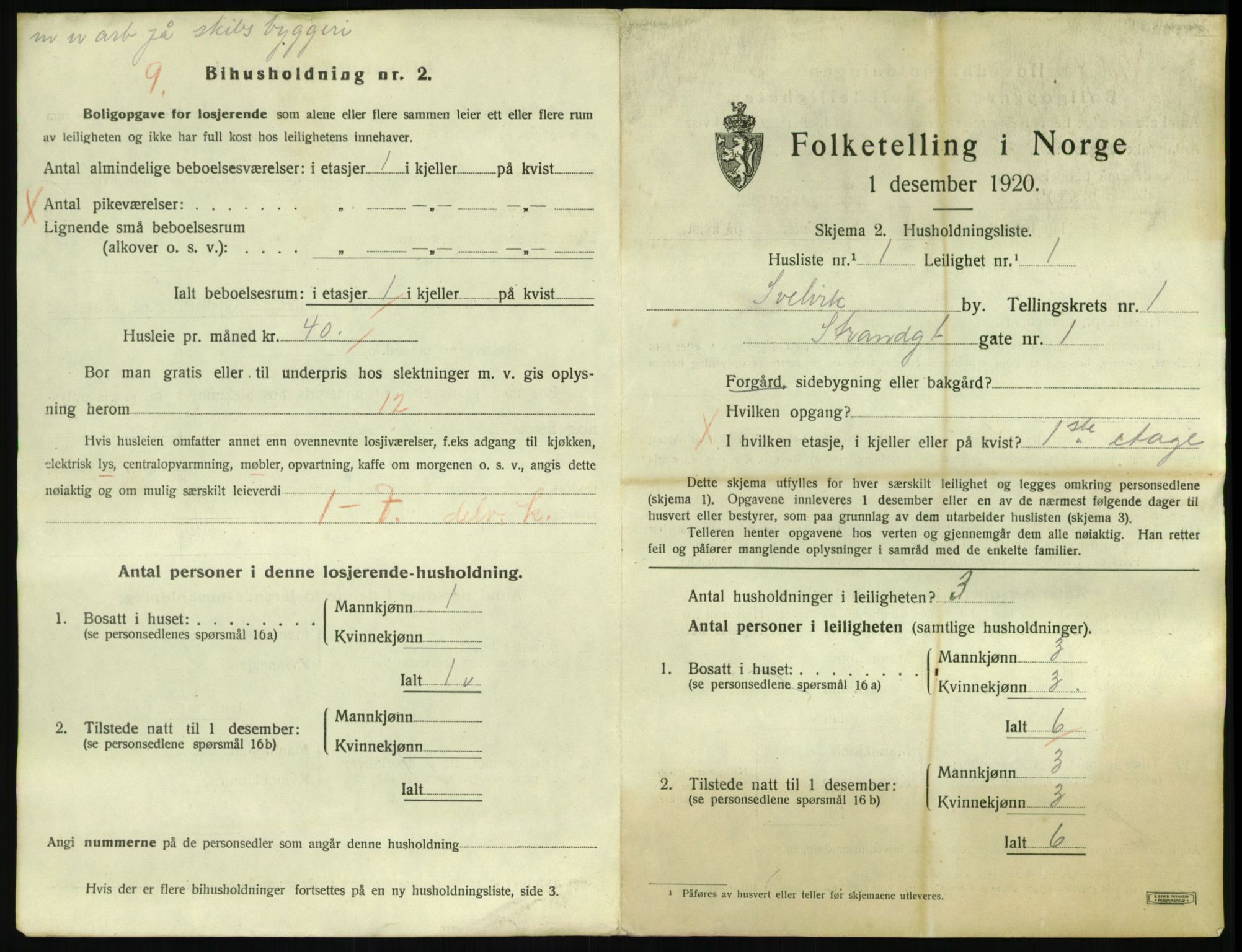 SAKO, 1920 census for Svelvik, 1920, p. 517