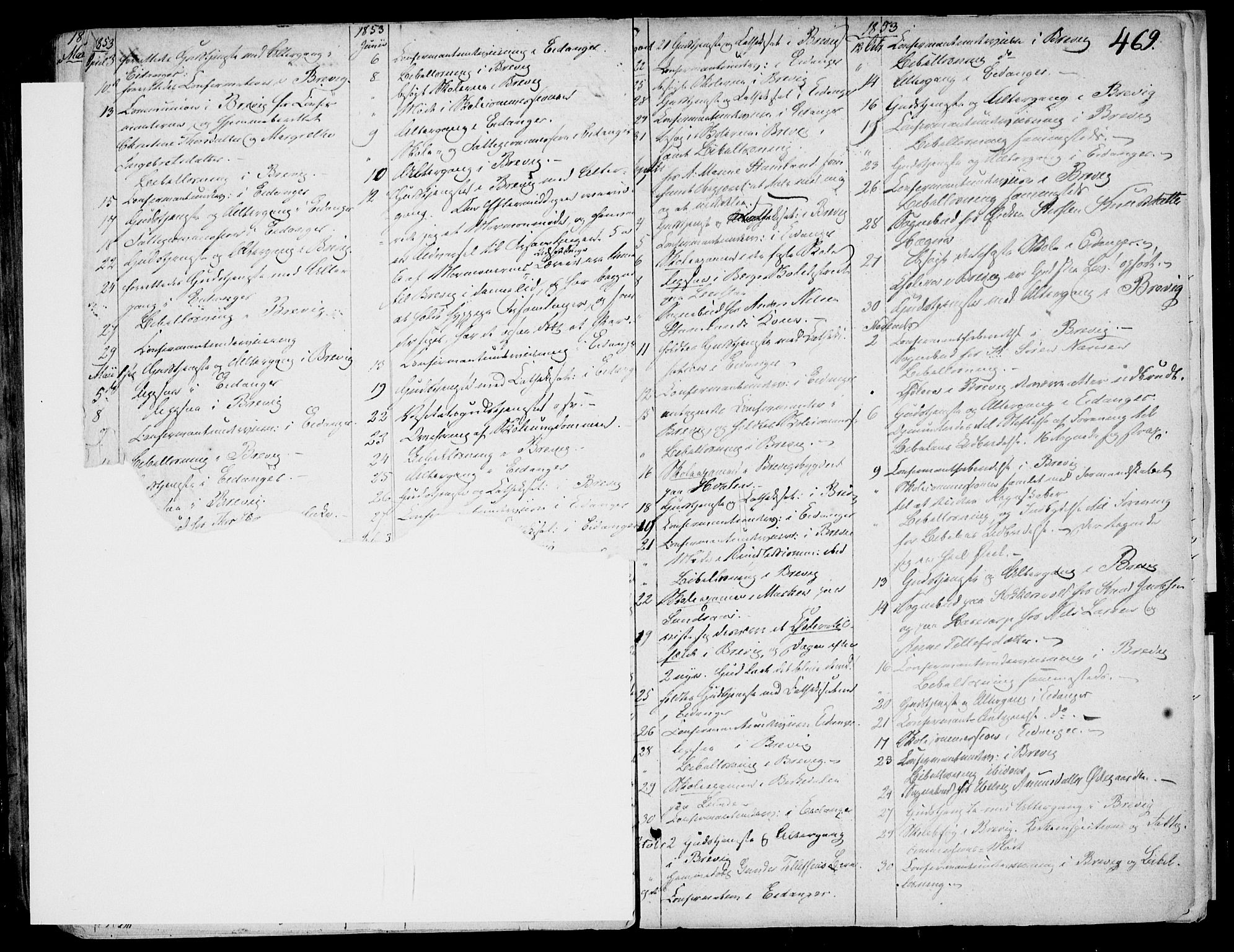 Eidanger kirkebøker, SAKO/A-261/F/Fa/L0008: Parish register (official) no. 8, 1831-1858, p. 469