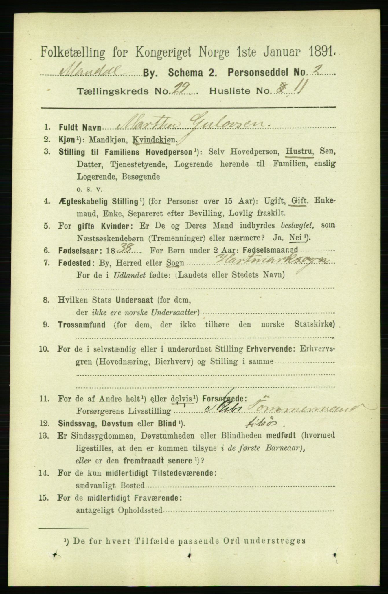 RA, 1891 census for 1002 Mandal, 1891, p. 5167