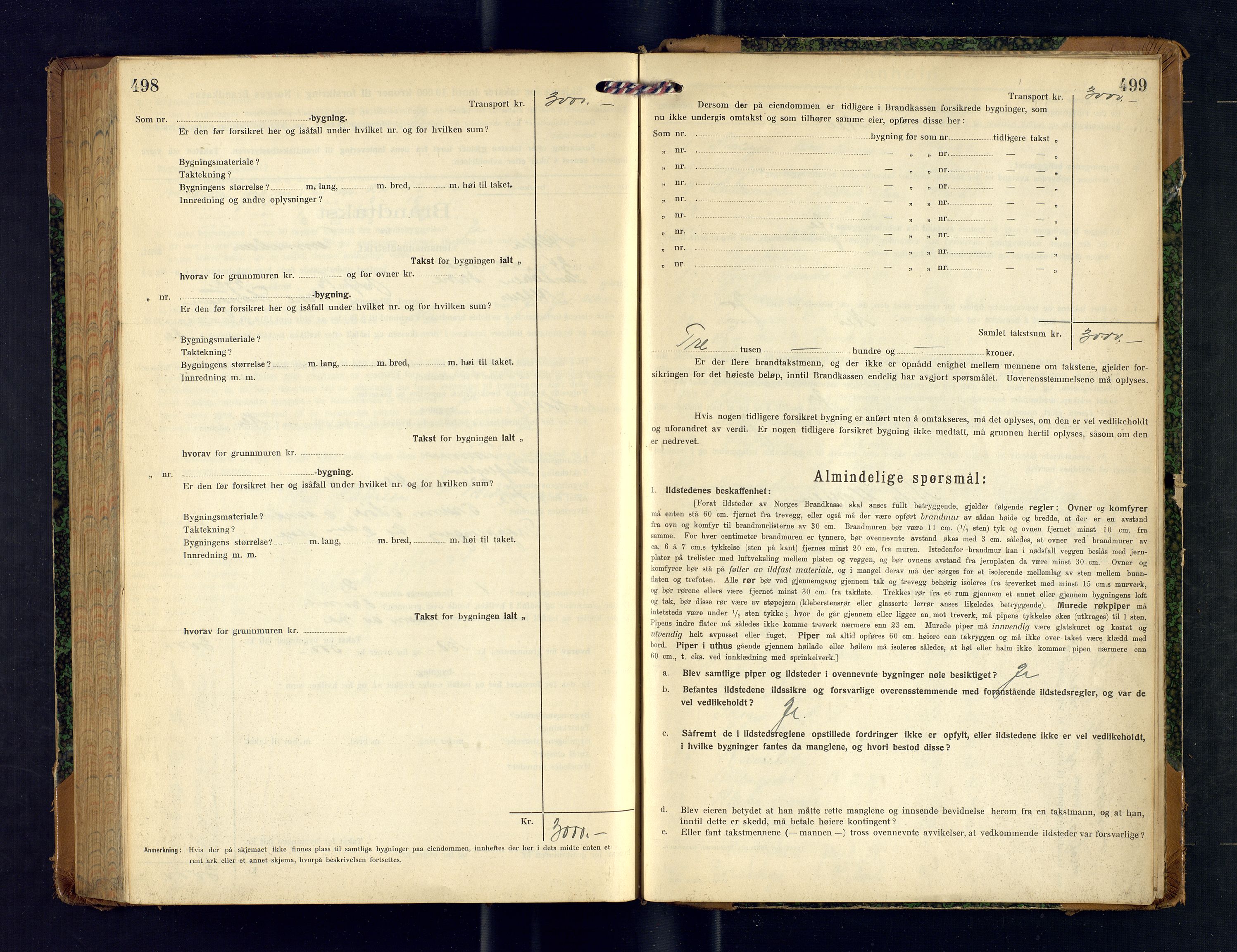 Alta lensmannskontor, AV/SATØ-S-1165/O/Ob/L0174: Branntakstprotokoll, 1921-1924, p. 498-499