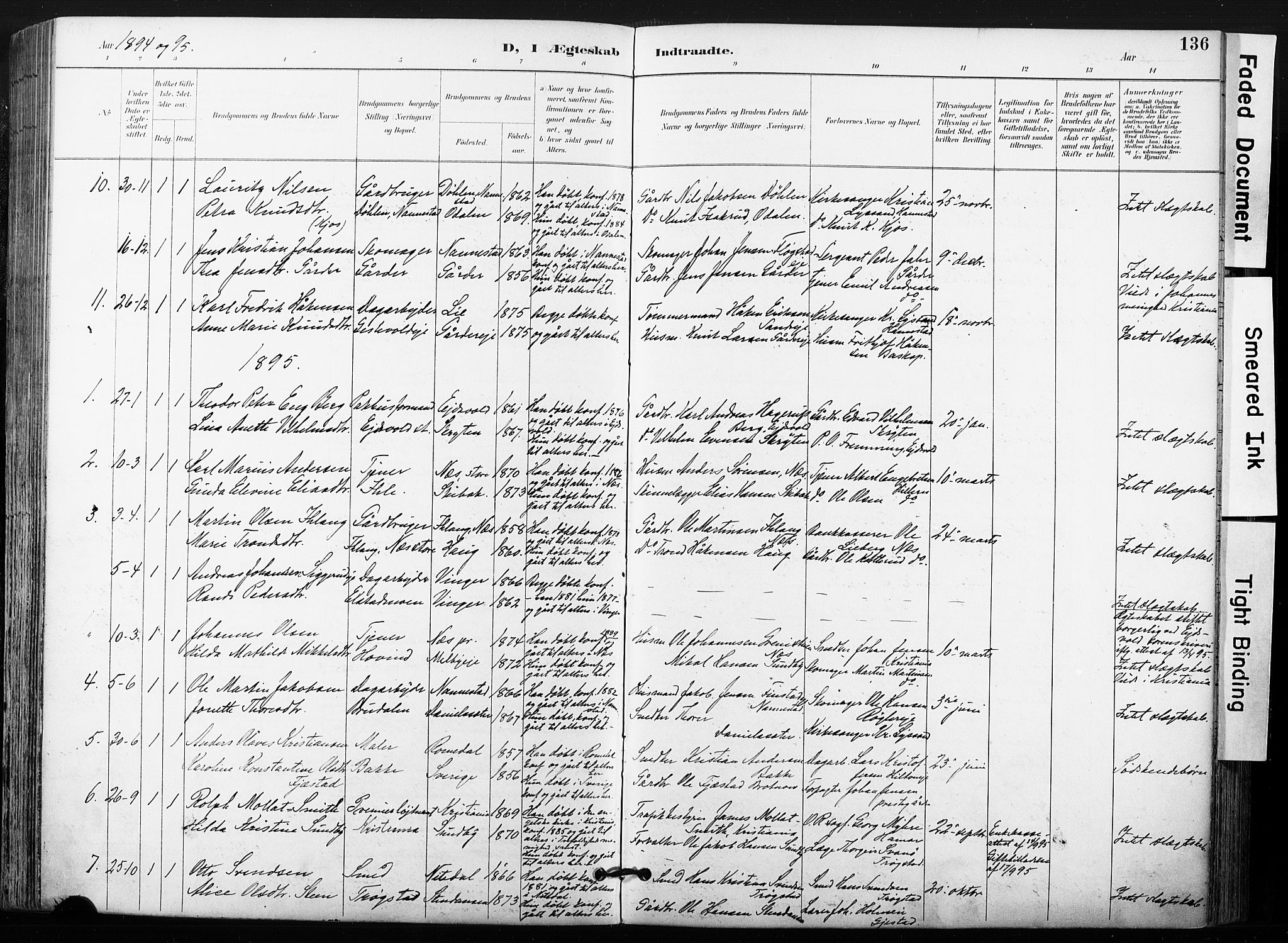 Ullensaker prestekontor Kirkebøker, AV/SAO-A-10236a/F/Fb/L0002: Parish register (official) no. II 2, 1894-1909, p. 136