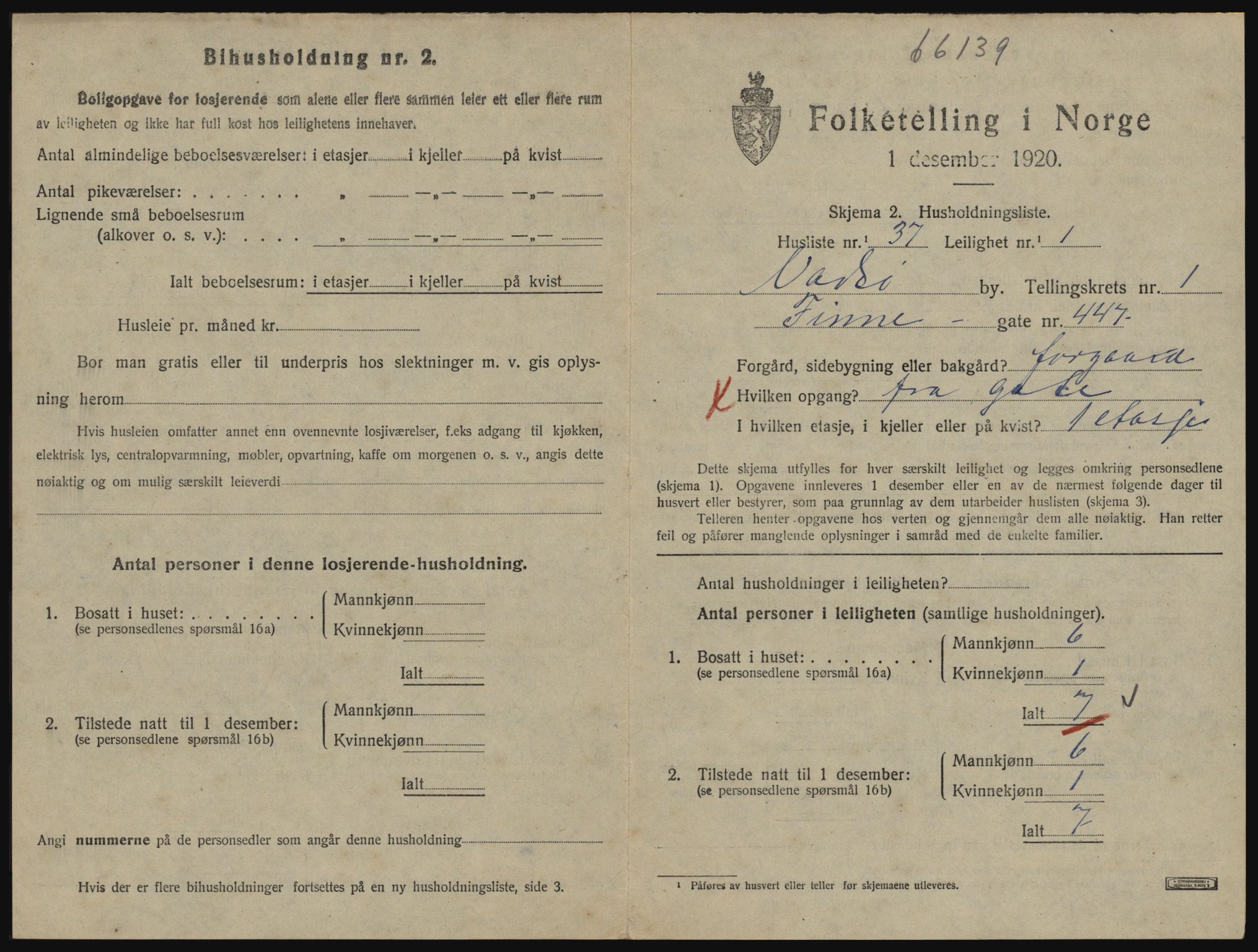 SATØ, 1920 census for Vadsø, 1920, p. 670