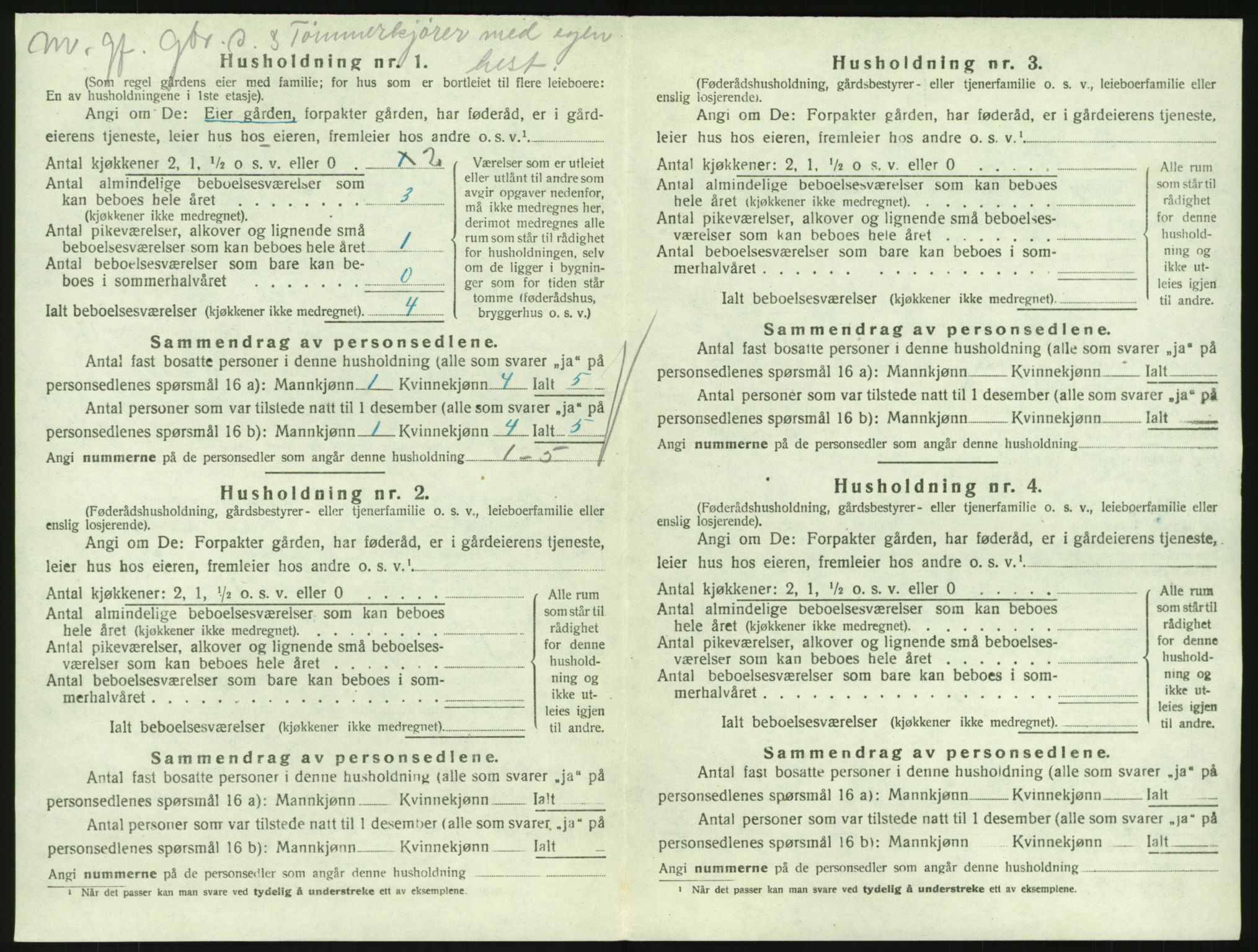 SAKO, 1920 census for Hedrum, 1920, p. 1254