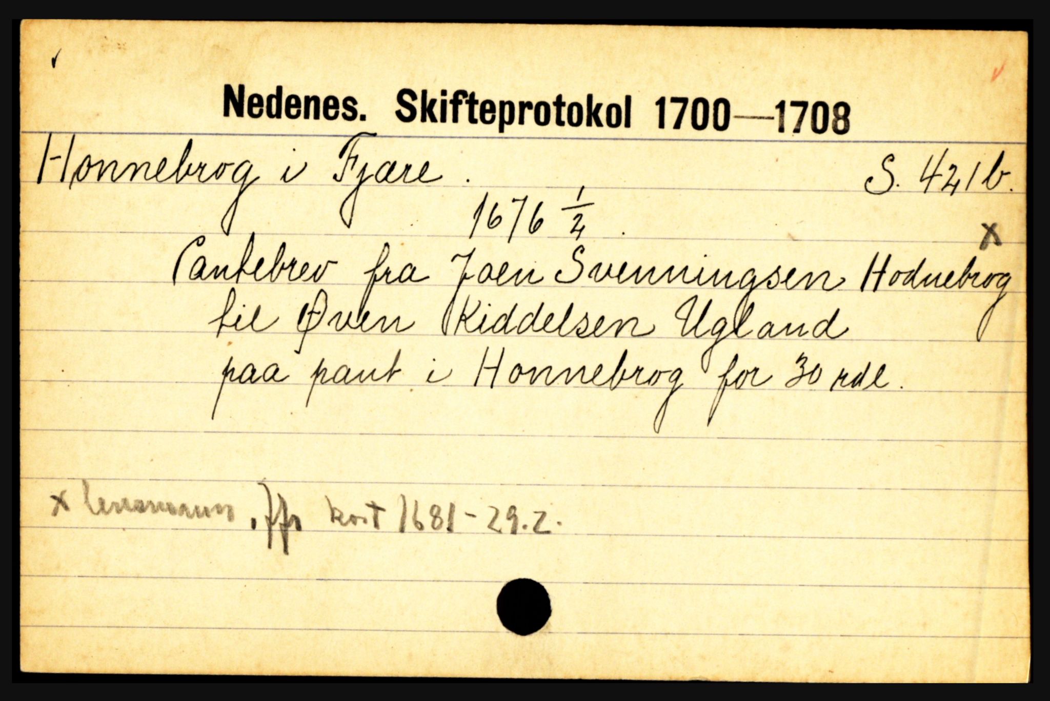 Nedenes sorenskriveri før 1824, AV/SAK-1221-0007/H, p. 12885