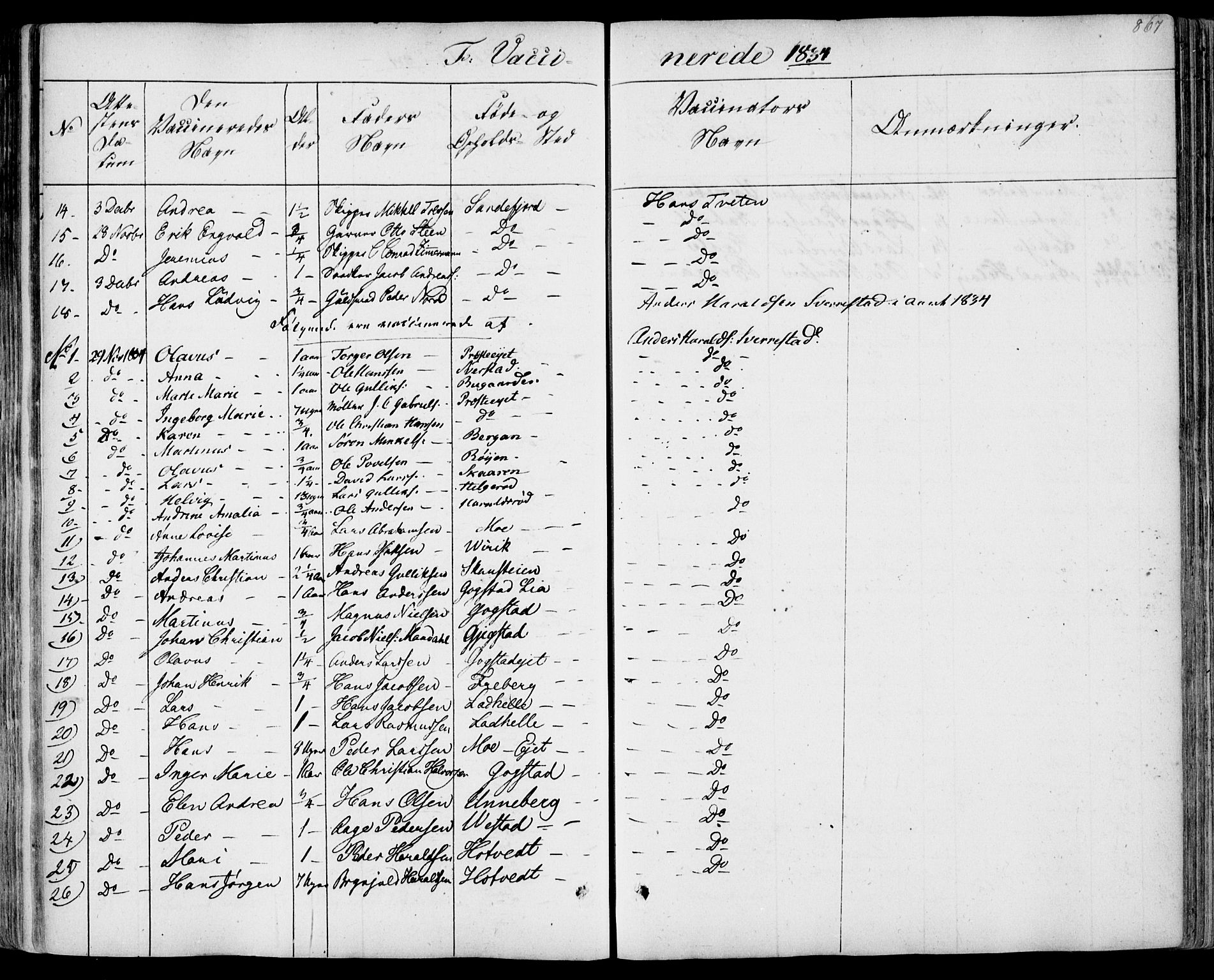 Sandar kirkebøker, SAKO/A-243/F/Fa/L0005: Parish register (official) no. 5, 1832-1847, p. 866-867