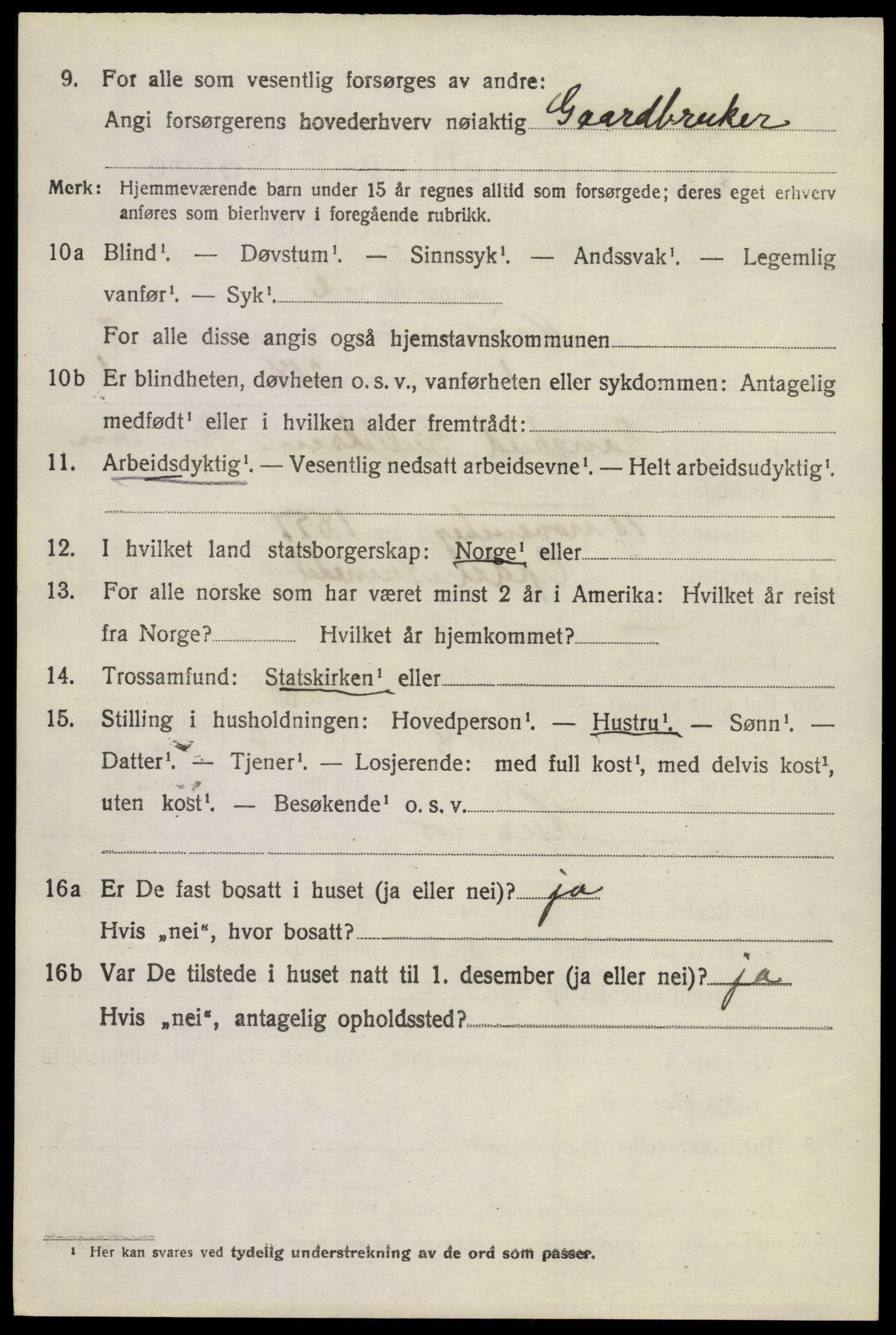 SAKO, 1920 census for Nore, 1920, p. 3051