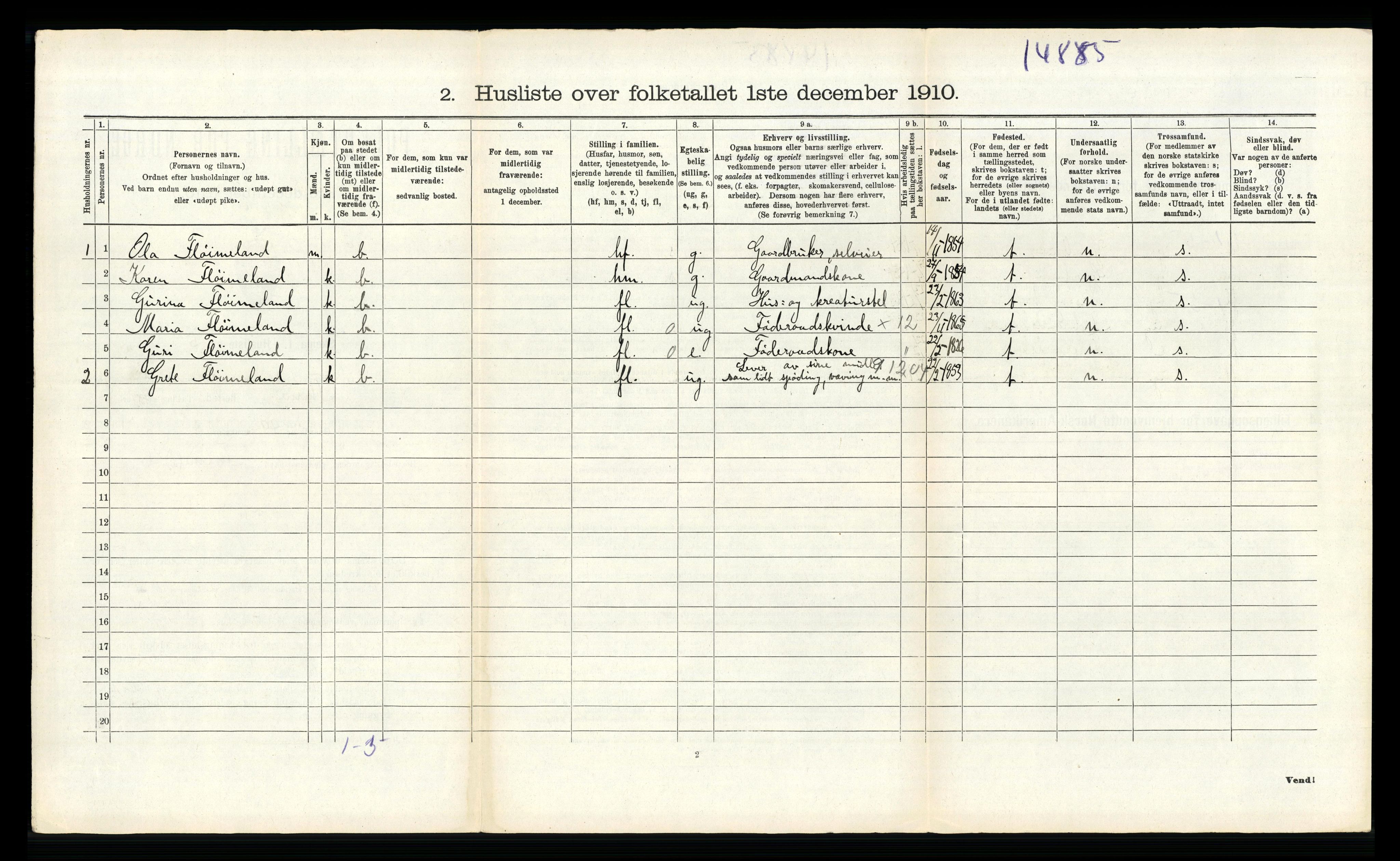 RA, 1910 census for Time, 1910, p. 1002