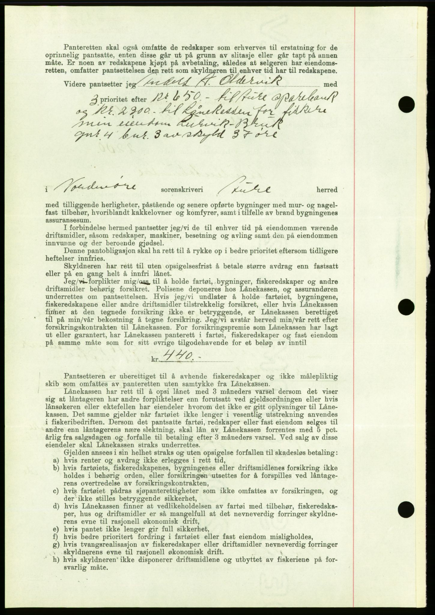 Nordmøre sorenskriveri, AV/SAT-A-4132/1/2/2Ca/L0092: Mortgage book no. B82, 1937-1938, Diary no: : 384/1938