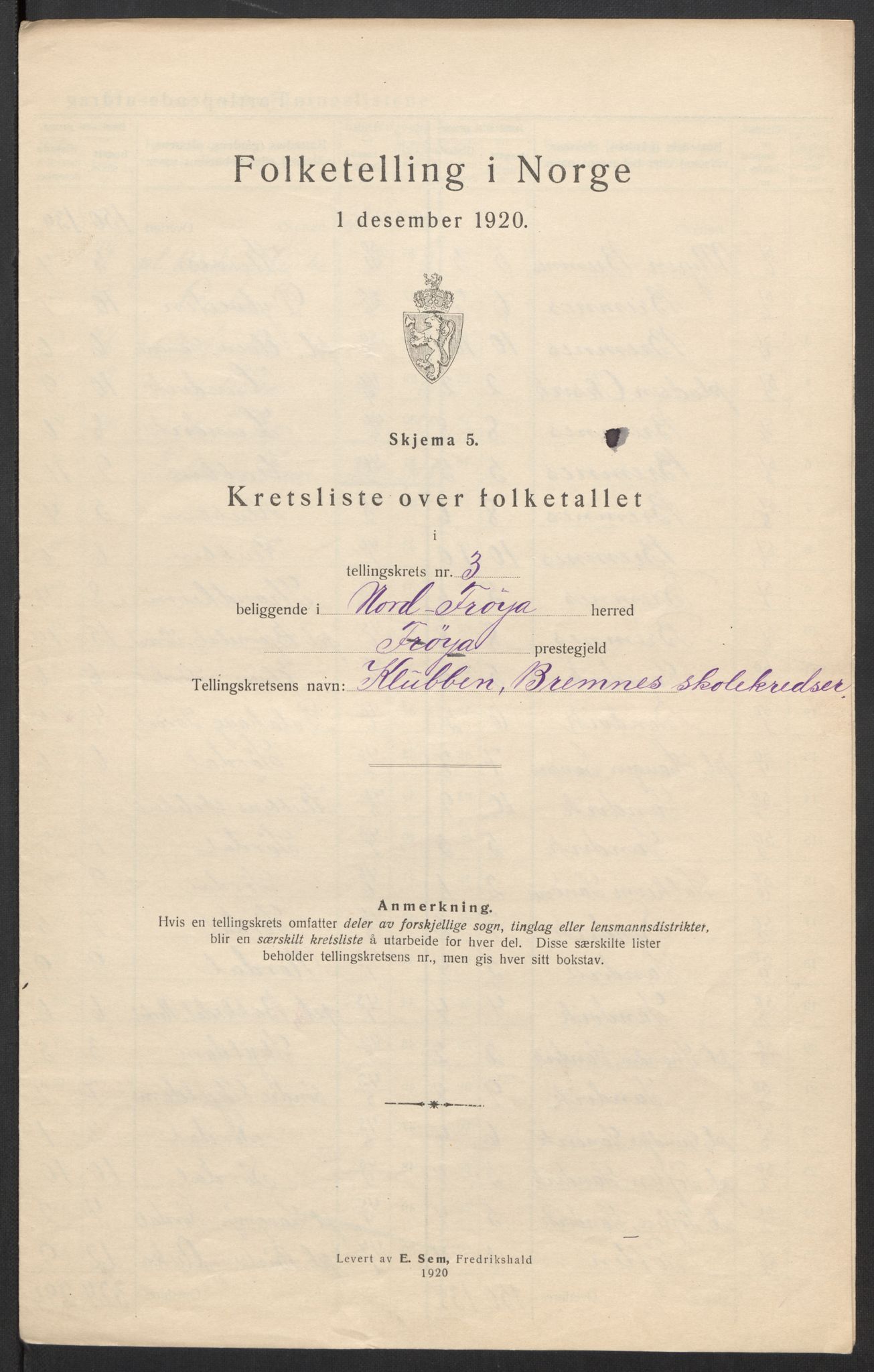 SAT, 1920 census for Nord-Frøya, 1920, p. 24