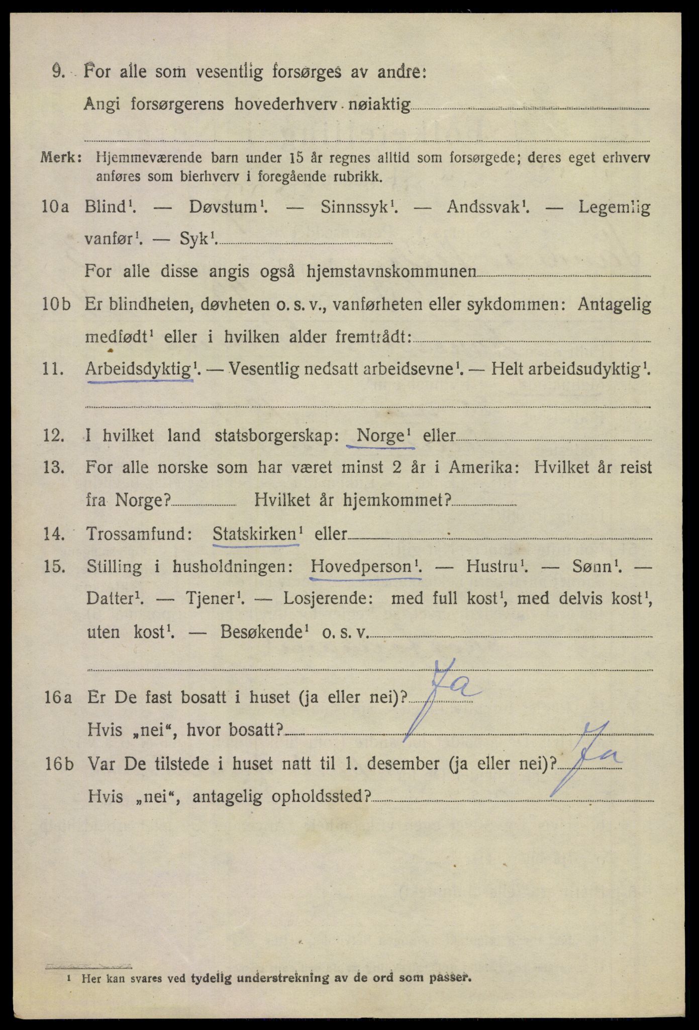 SAKO, 1920 census for Sande, 1920, p. 5601