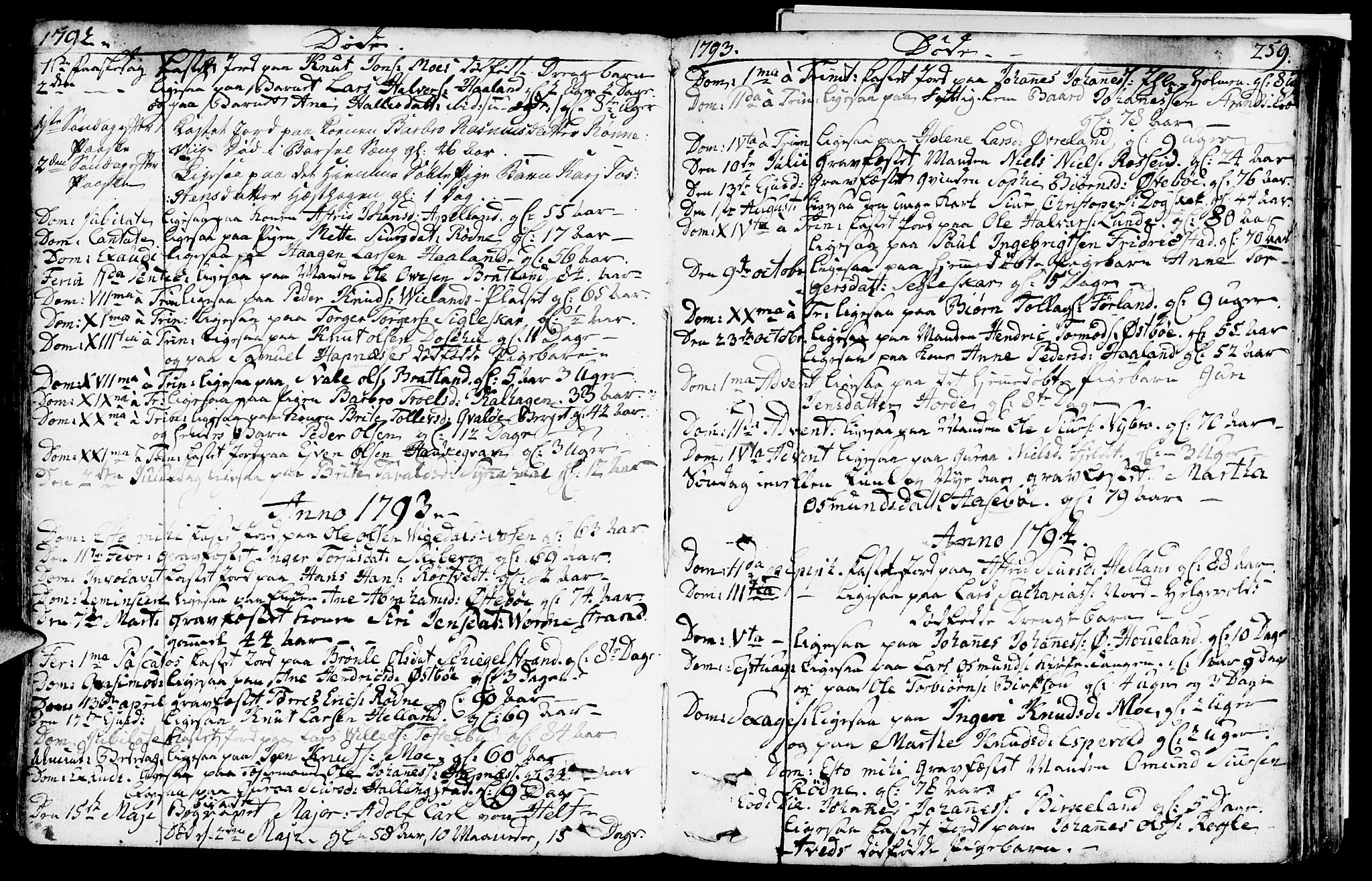 Vikedal sokneprestkontor, SAST/A-101840/01/IV: Parish register (official) no. A 2, 1779-1817, p. 259
