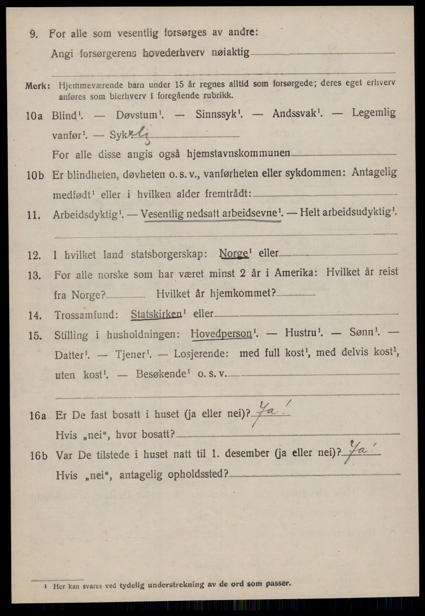 SAT, 1920 census for Straumsnes, 1920, p. 1528