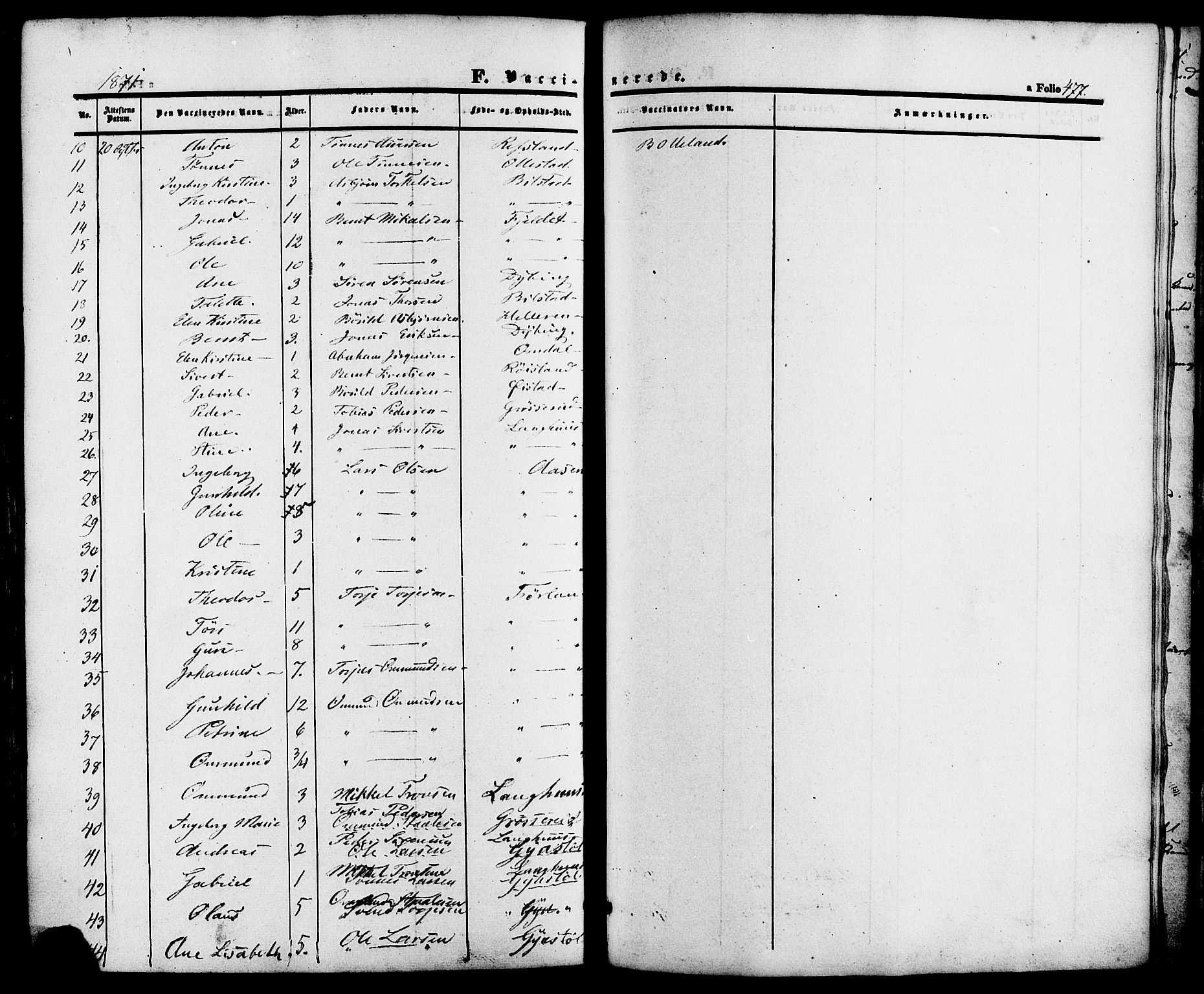 Lund sokneprestkontor, AV/SAST-A-101809/S06/L0010: Parish register (official) no. A 9, 1854-1886, p. 477