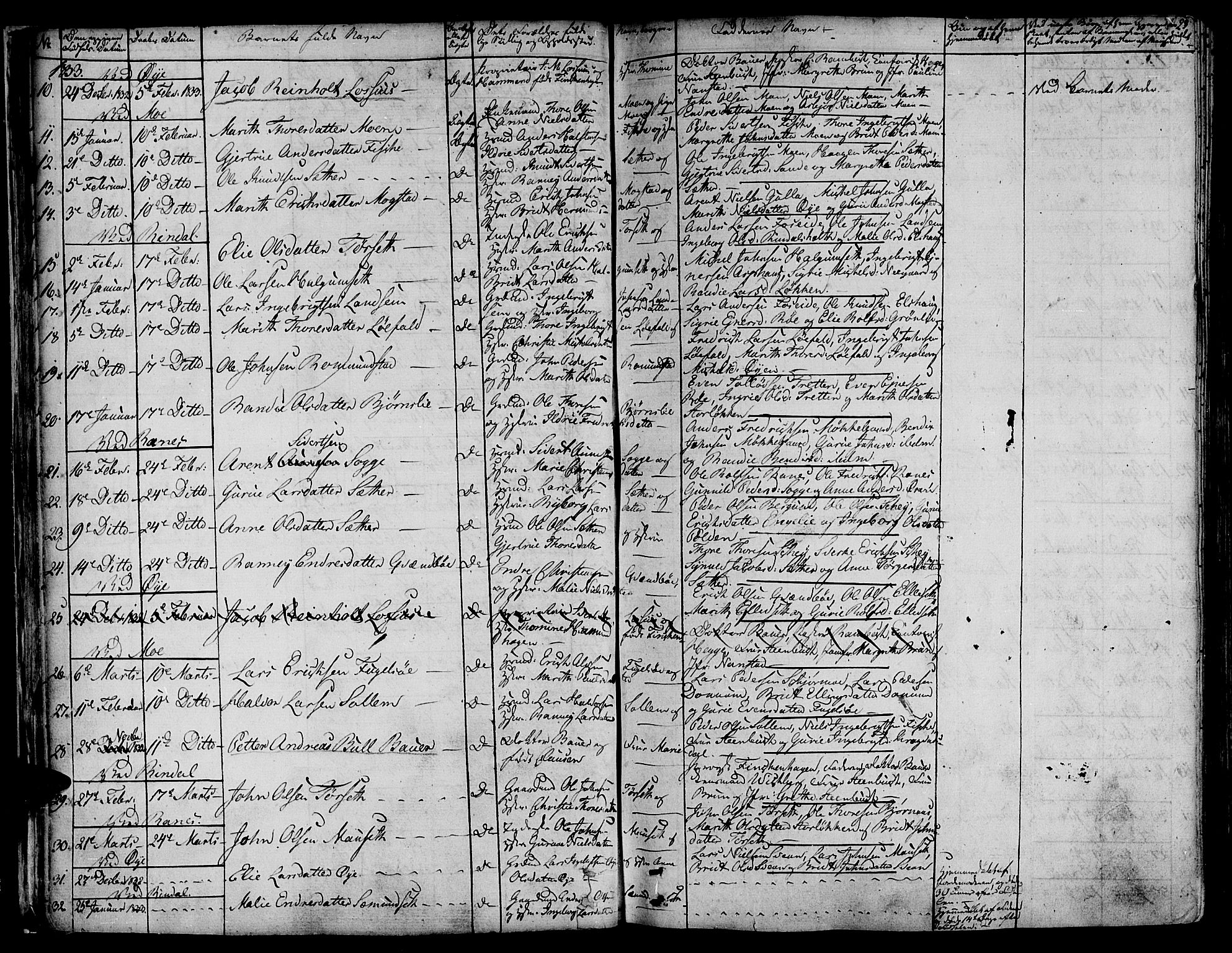 Ministerialprotokoller, klokkerbøker og fødselsregistre - Møre og Romsdal, AV/SAT-A-1454/595/L1042: Parish register (official) no. 595A04, 1829-1843, p. 23