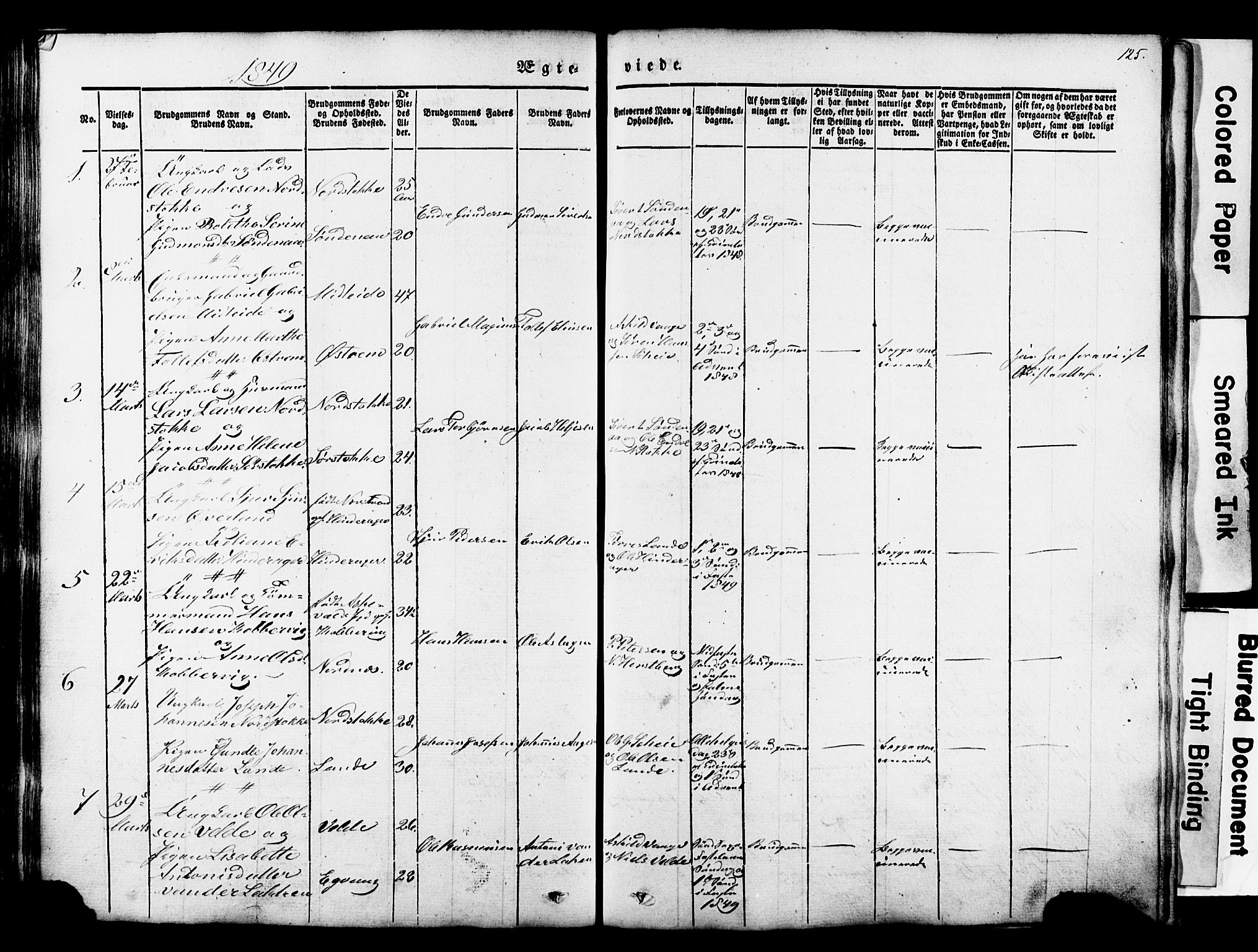 Avaldsnes sokneprestkontor, SAST/A -101851/H/Ha/Haa/L0007: Parish register (official) no. A 7, 1841-1853, p. 125