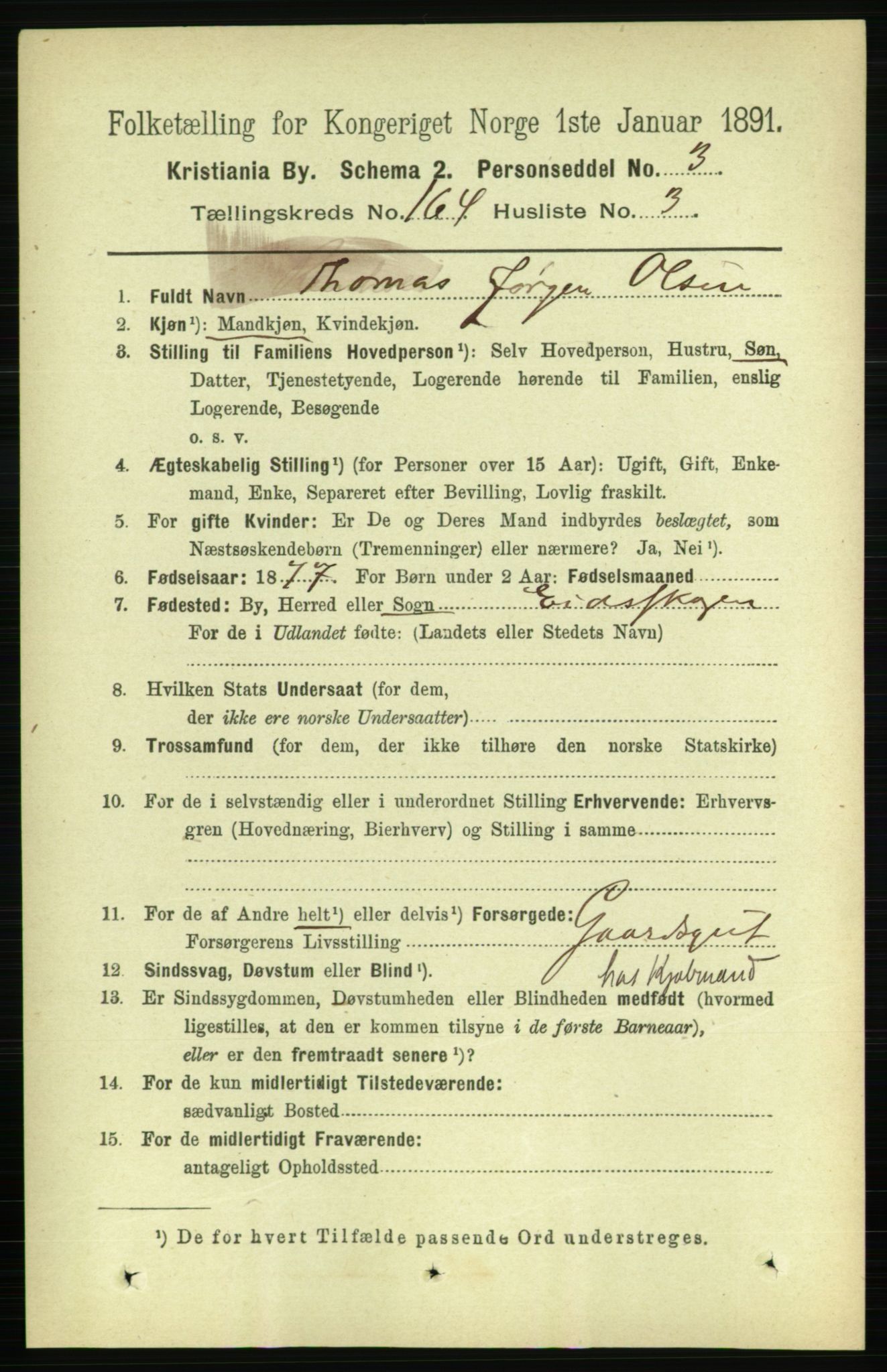 RA, 1891 census for 0301 Kristiania, 1891, p. 94458