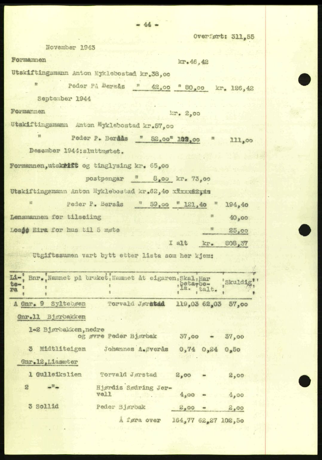 Romsdal sorenskriveri, AV/SAT-A-4149/1/2/2C: Mortgage book no. A17, 1944-1945, Diary no: : 245/1945