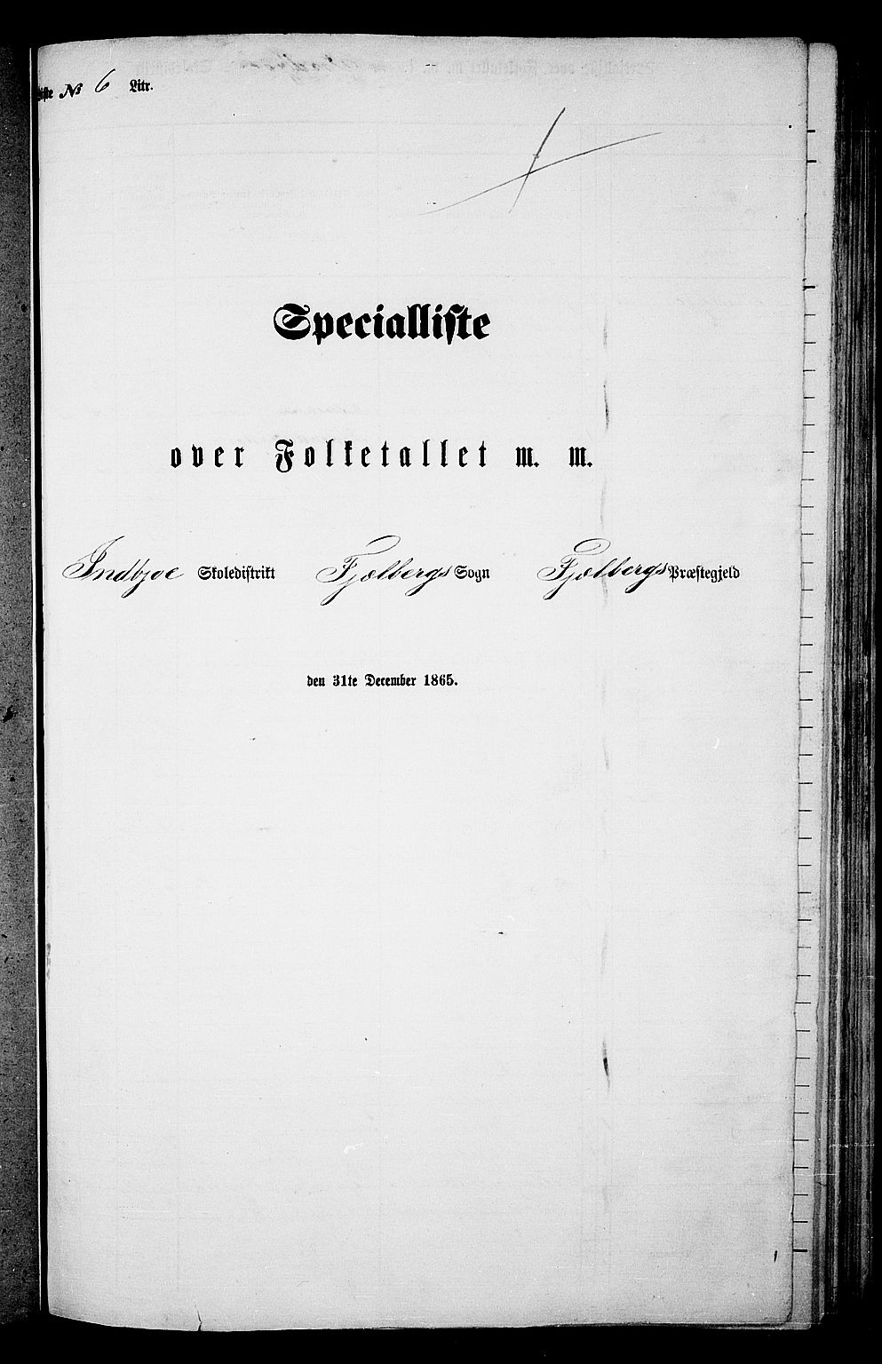 RA, 1865 census for Fjelberg, 1865, p. 84