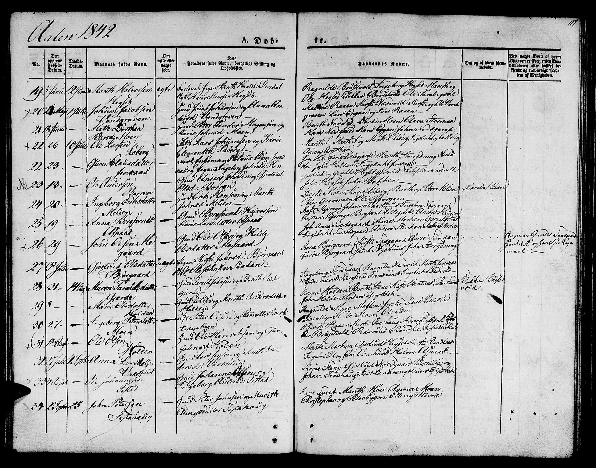 Ministerialprotokoller, klokkerbøker og fødselsregistre - Sør-Trøndelag, SAT/A-1456/685/L0959: Parish register (official) no. 685A04 /3, 1829-1845, p. 117