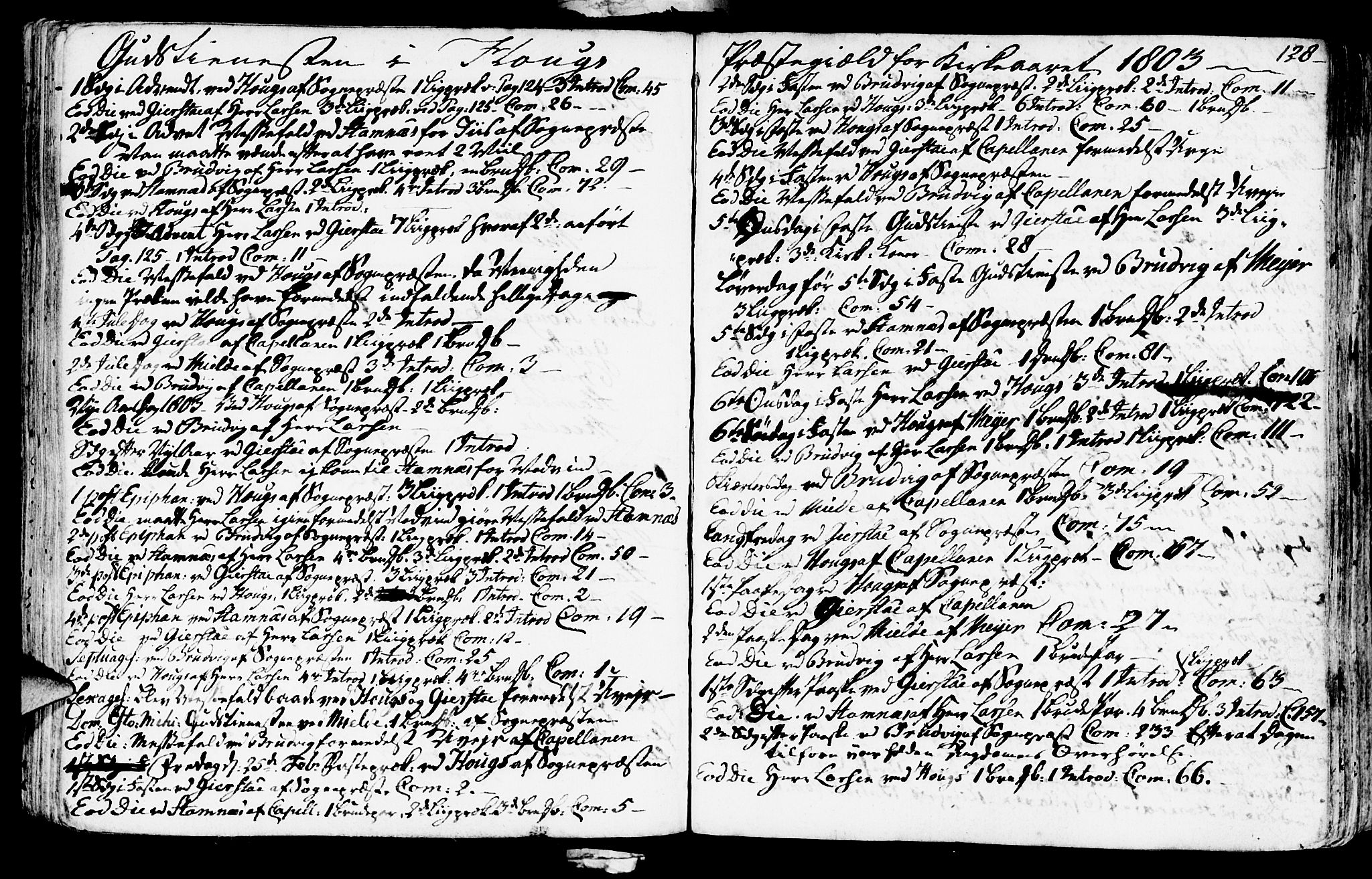Haus sokneprestembete, SAB/A-75601/H/Haa: Parish register (official) no. A 11, 1796-1816, p. 128
