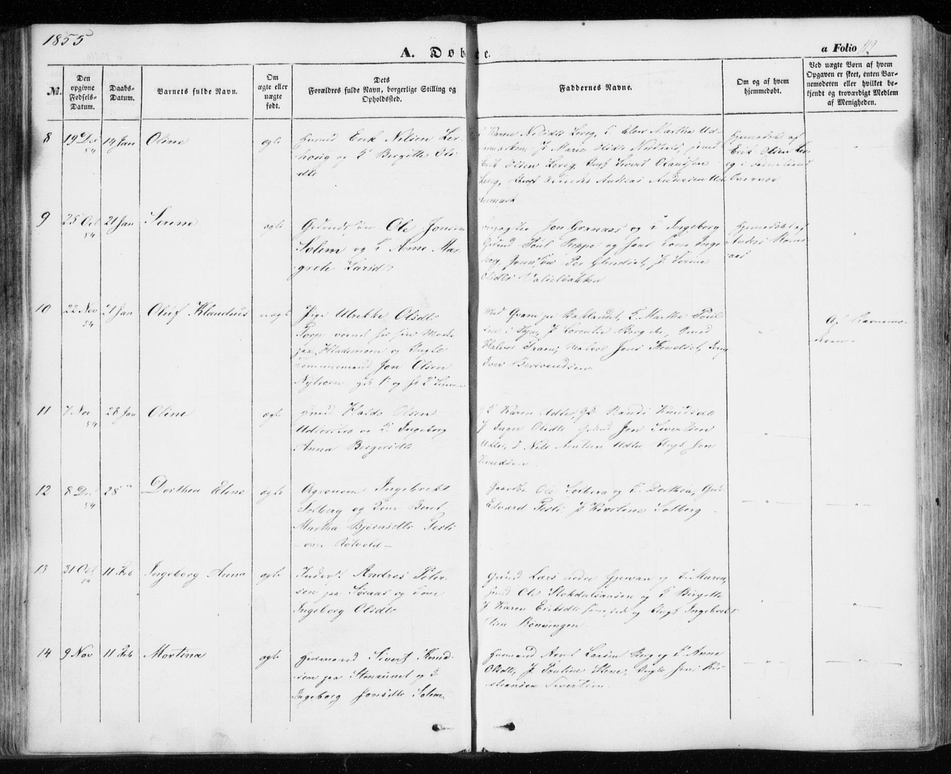 Ministerialprotokoller, klokkerbøker og fødselsregistre - Sør-Trøndelag, AV/SAT-A-1456/606/L0291: Parish register (official) no. 606A06, 1848-1856, p. 112