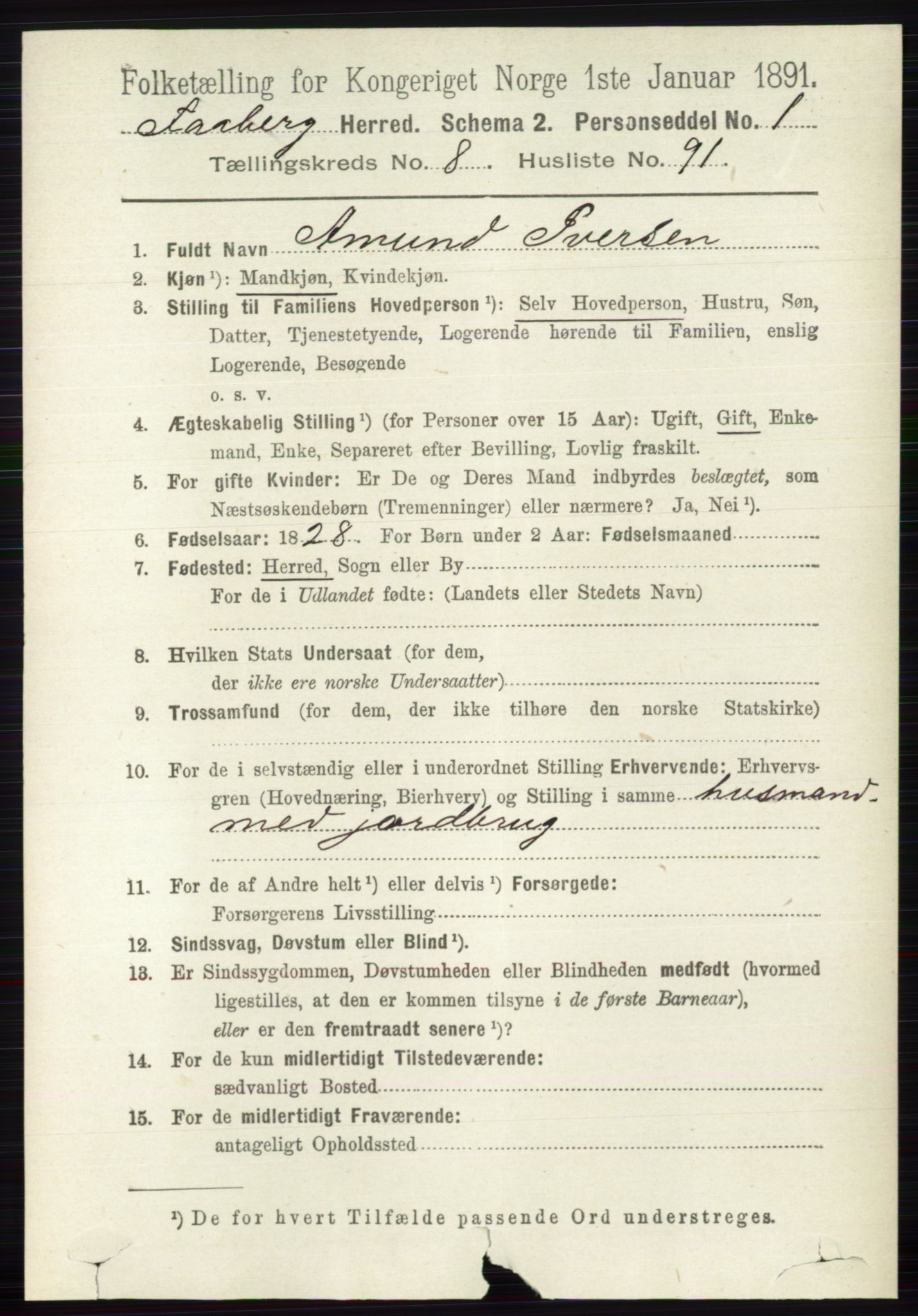 RA, 1891 census for 0524 Fåberg, 1891, p. 3842