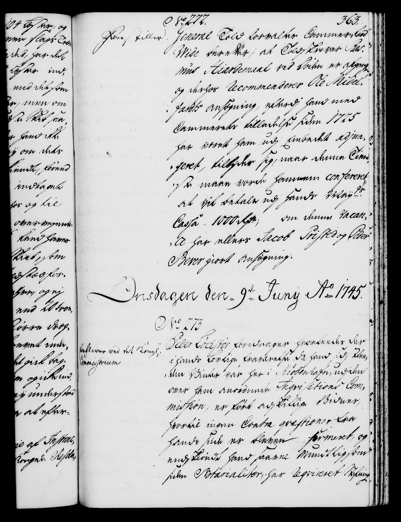 Rentekammeret, Kammerkanselliet, RA/EA-3111/G/Gh/Gha/L0026: Norsk ekstraktmemorialprotokoll (merket RK 53.71), 1744-1745, p. 363