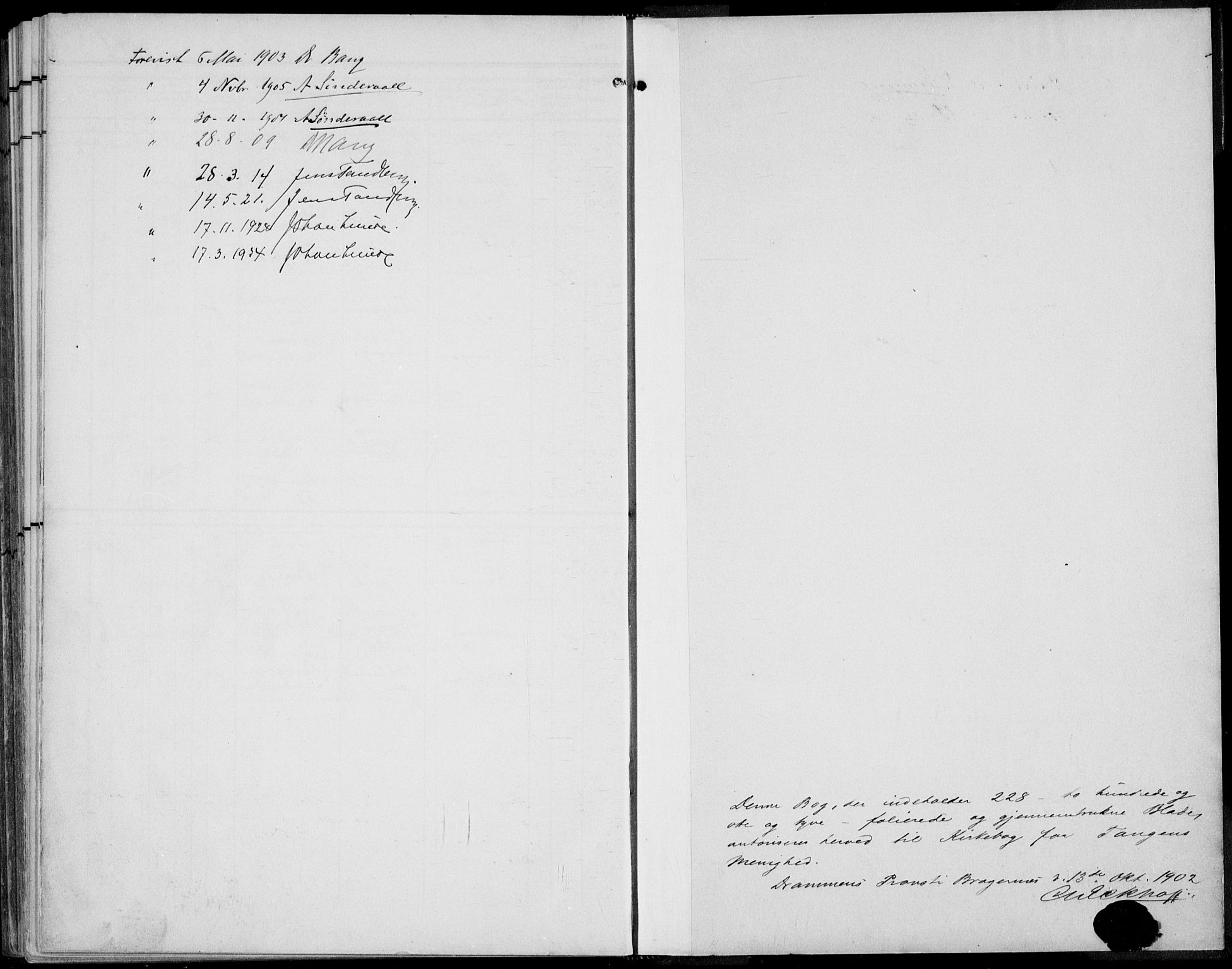 Strømsø kirkebøker, AV/SAKO-A-246/F/Fb/L0008: Parish register (official) no. II 8, 1902-1933