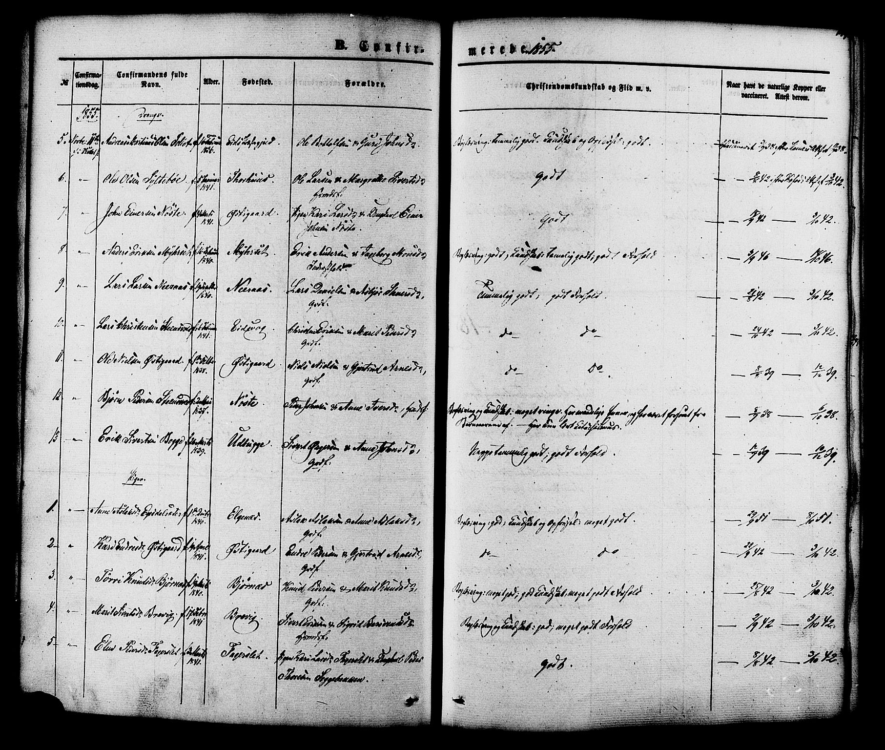 Ministerialprotokoller, klokkerbøker og fødselsregistre - Møre og Romsdal, AV/SAT-A-1454/552/L0637: Parish register (official) no. 552A01, 1845-1879, p. 149